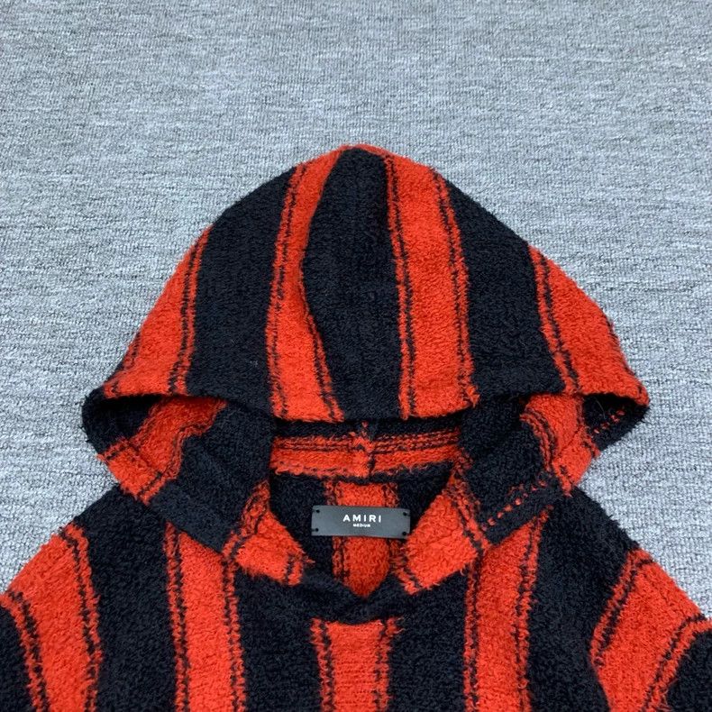 Amiri Amiri Black and red striped wool hoodie sweatshirt 2506-Nex Size US M / EU 48-50 / 2 - 8 Thumbnail