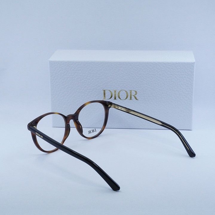 Dior Dior DIORSPIRITO RI 2600 Eyeglasses Havana 51mm Round Frame Size ONE SIZE - 6 Thumbnail