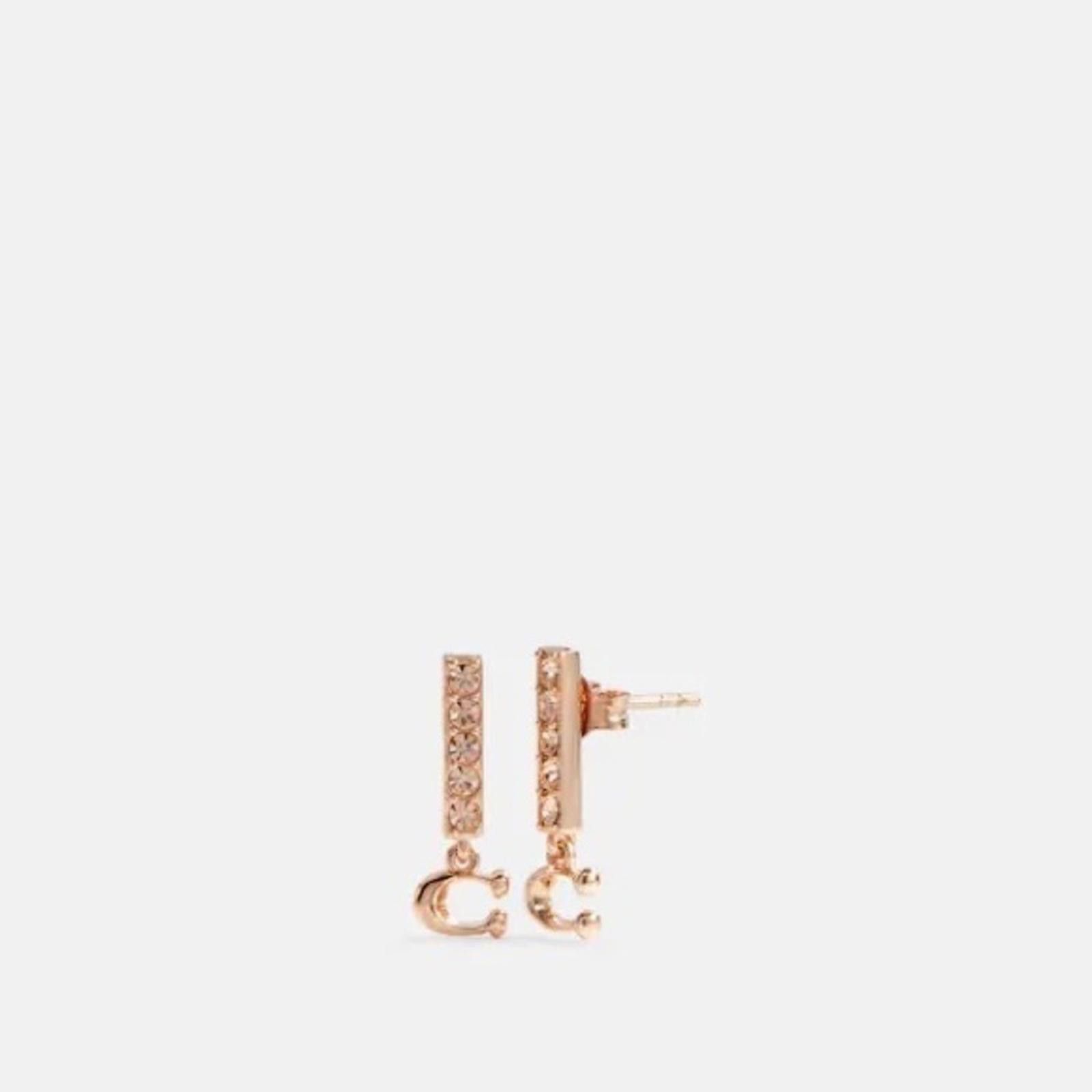 Coach Coach Rose Gold Bar Stud Earrings NWT Size ONE SIZE - 4 Thumbnail