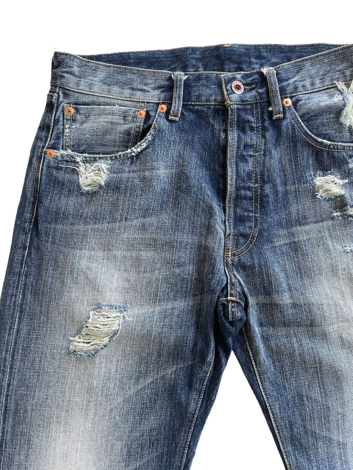 Japanese Brand Crazy Vintage Japanese Distressed Denim Size US 32 / EU 48 - 7 Thumbnail