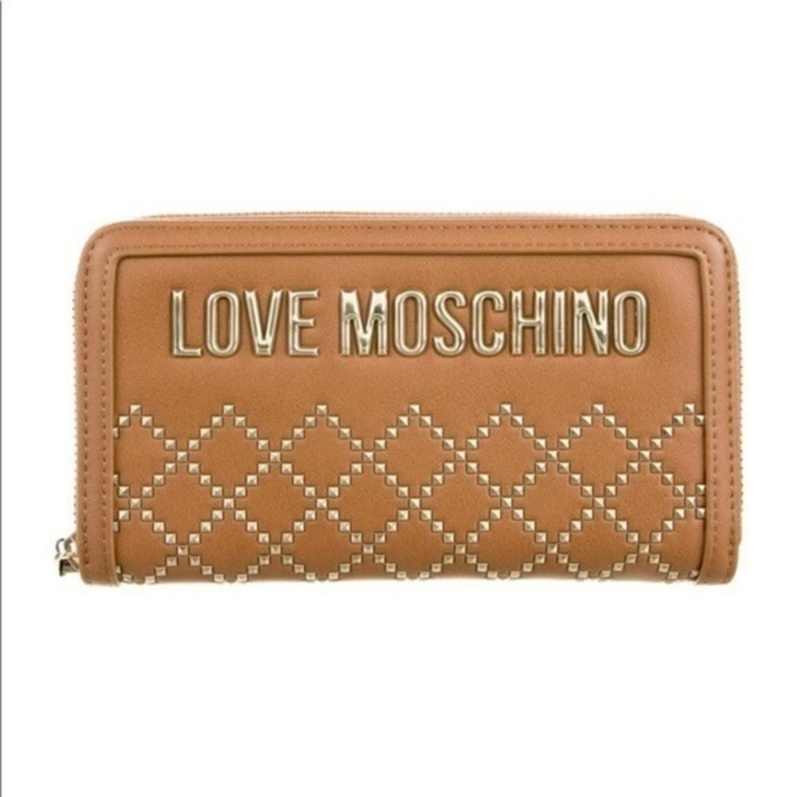 Moschino Love Moschino Tan Leather Zip Around Wallet NWT Size ONE SIZE - 1 Thumbnail
