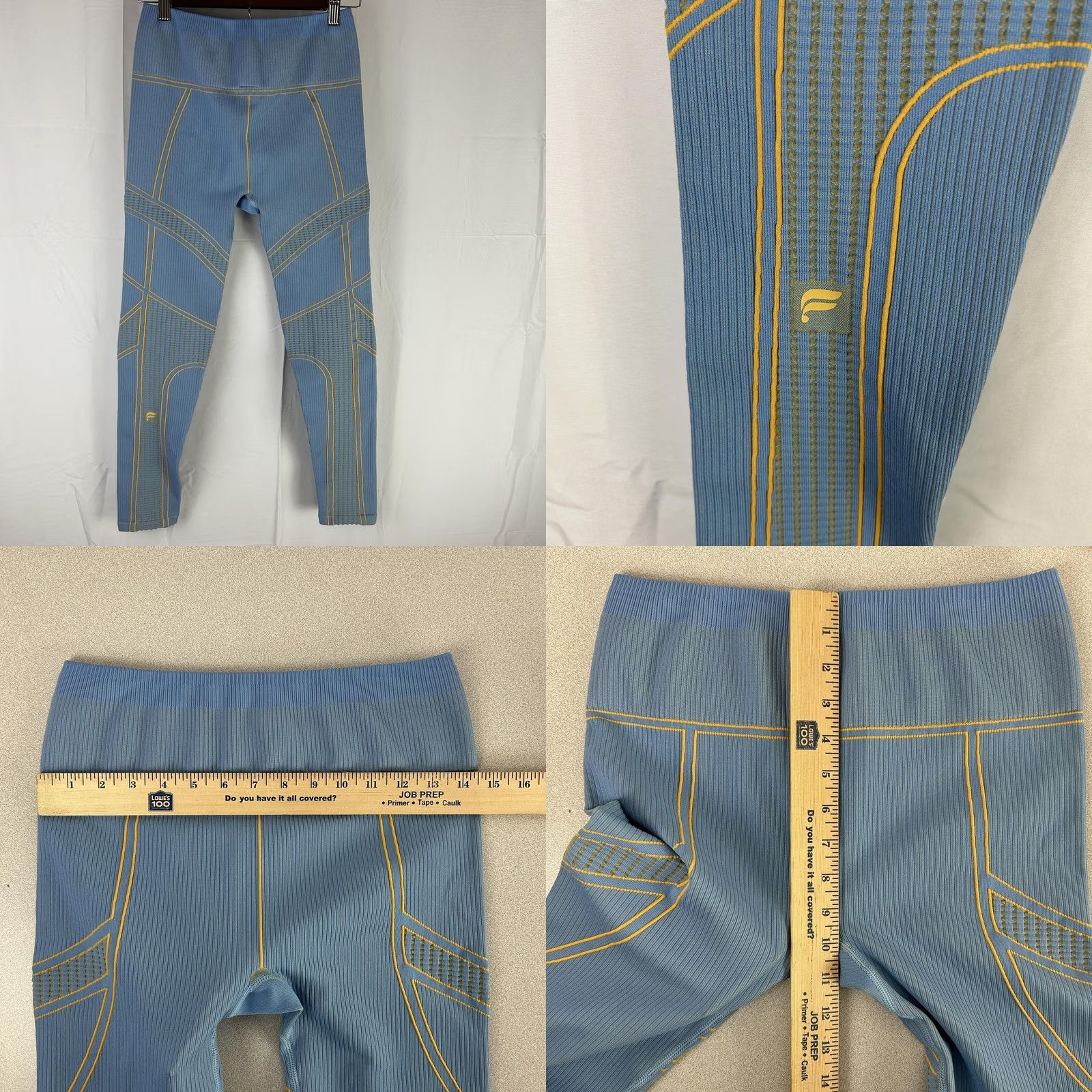 Fabletics Fabletics Leggings Blue Seamless High Waisted Compressive Knit Size 36" / US 14 / IT 50 - 8 Thumbnail
