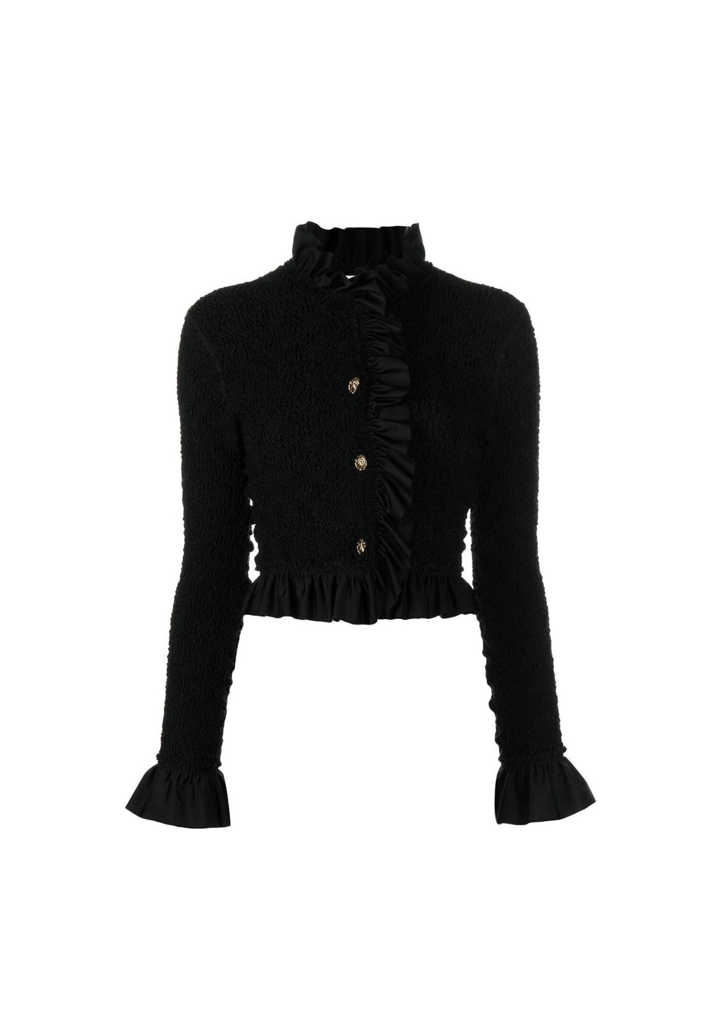 Alexander Wang Smocked Ruffle Edge Jacket - Alexander Wang Size M / US 6-8 / IT 42-44 - 1 Thumbnail