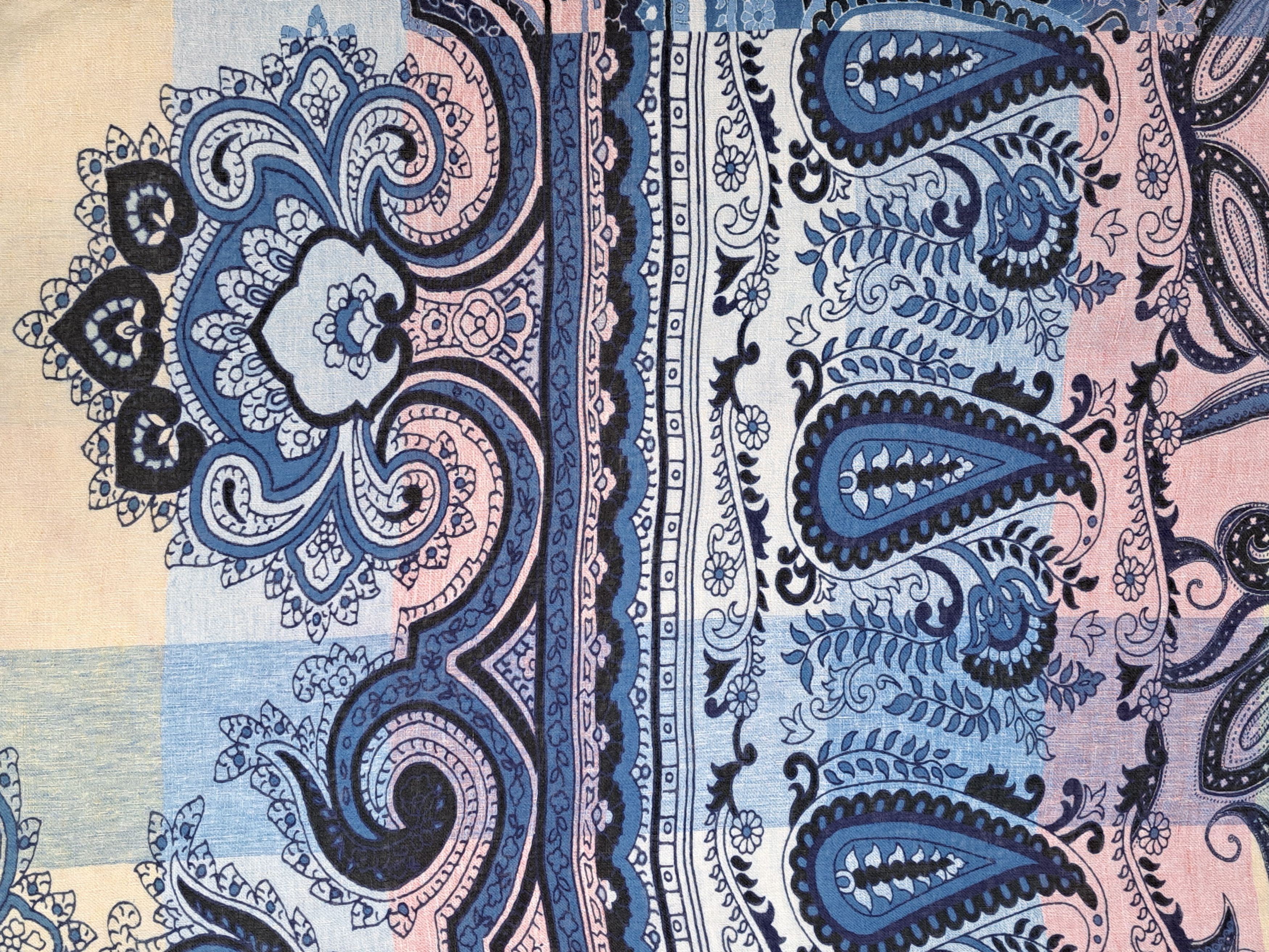 Etro ETRO linen large paisley scarf. Made in Italy. Size ONE SIZE - 11 Thumbnail