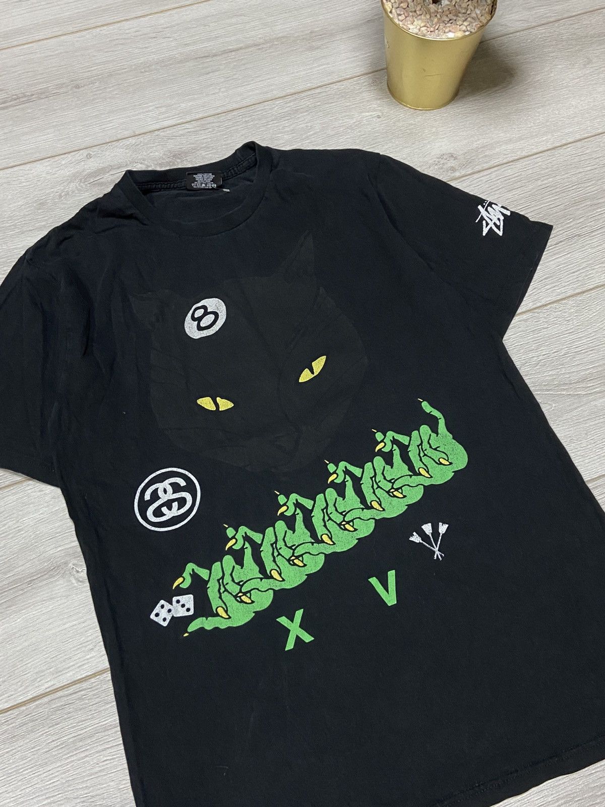 Stussy Stussy cat over print t-shirt Size US M / EU 48-50 / 2 - 4 Thumbnail