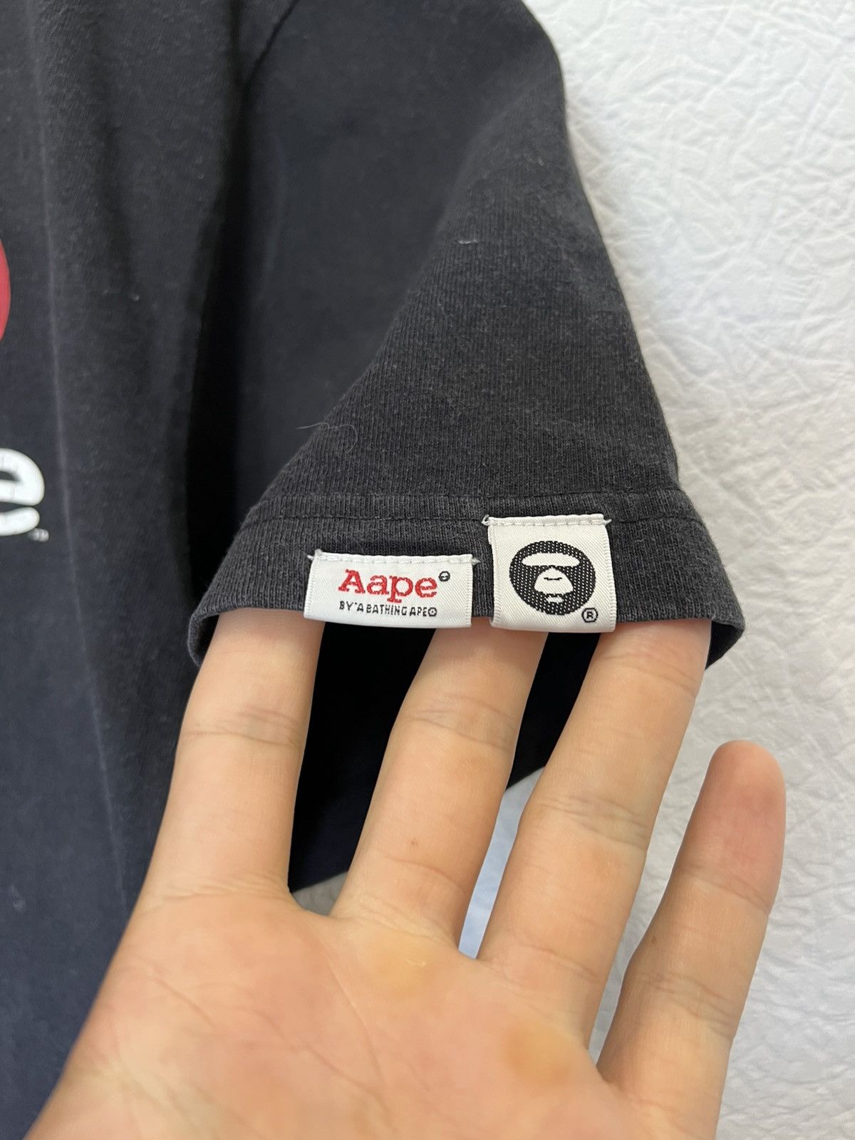 Aape Faded Black T Shirt Aape Bape Monkey Tee Mens Size US L / EU 52-54 / 3 - 6 Thumbnail