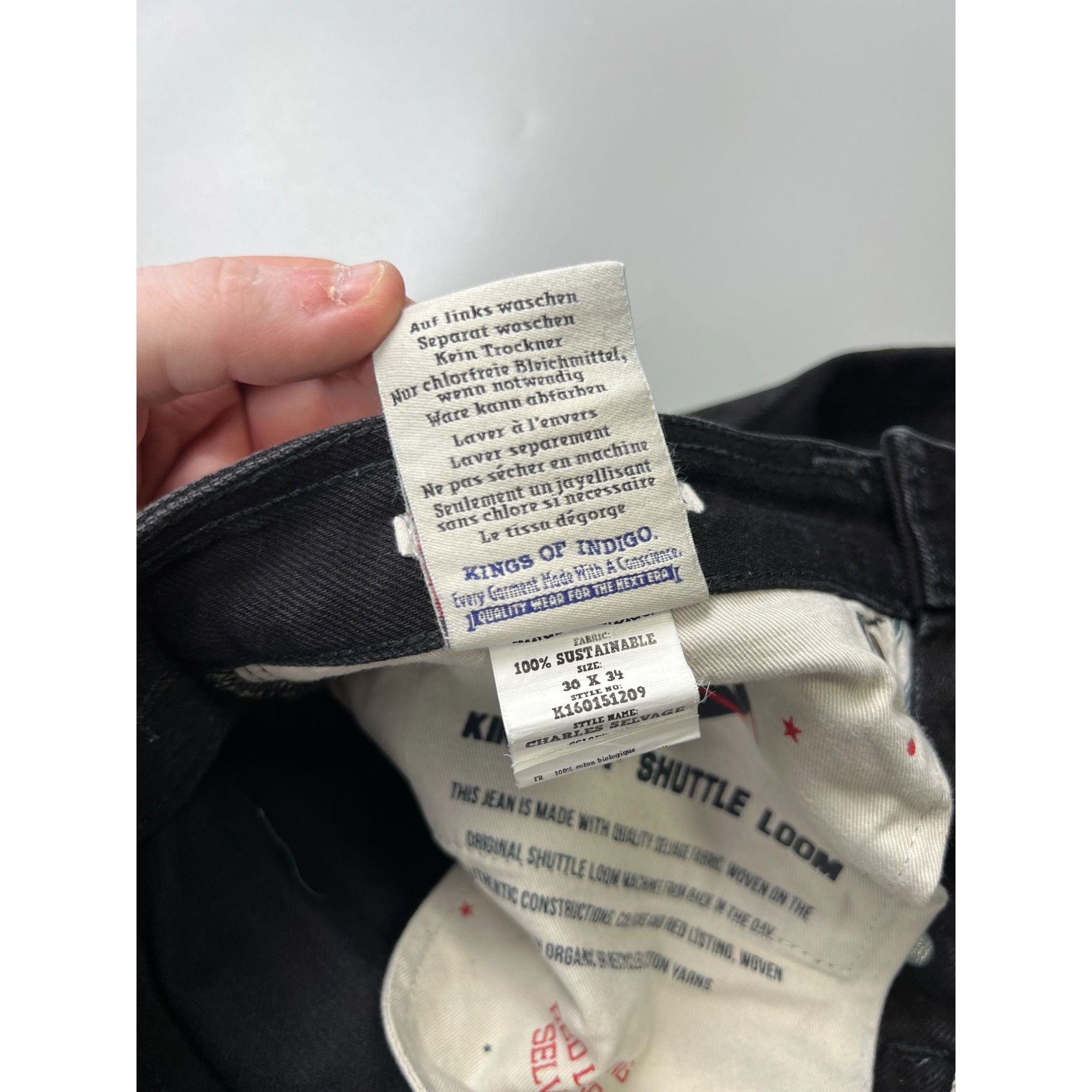 Kings Of Indigo Kings Of Indigo 13 OZ Charles Selvage Denim Jeans (Y0934) Size US 30 / EU 46 - 11 Thumbnail