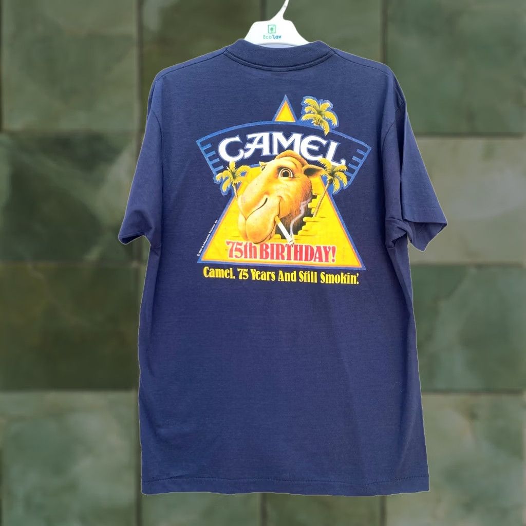 Vintage VINTAGE 1988 Camel 75th Birthday T-Shirt Screen Stars Blue L Size US L / EU 52-54 / 3 - 1 Thumbnail