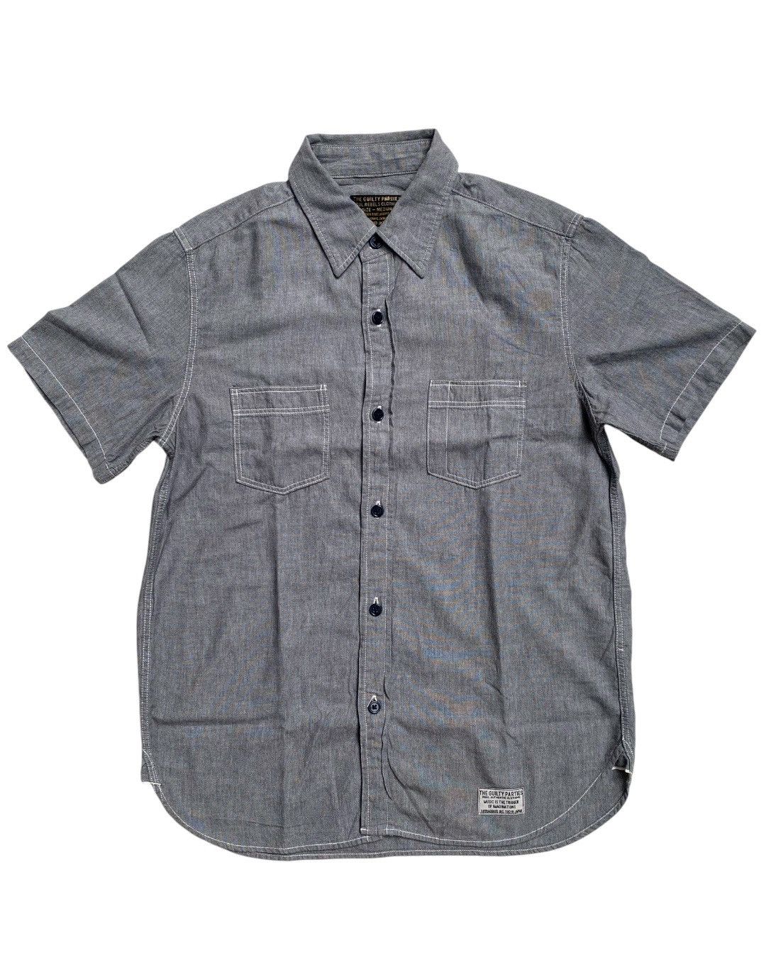 Wacko Maria WACKO MARIA (THE GUILTY PARTIES) S/S CHAMBRAY WORK SHIRT Size US M / EU 48-50 / 2 - 1 Thumbnail