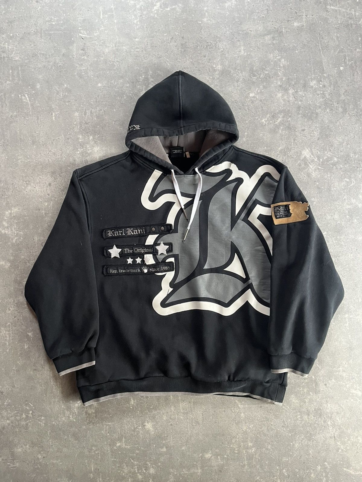 Karl Kani 90s/00s Vintage Karl Kani Big Logo Baggy Heavy Hoodie XL XXL Size US XL / EU 56 / 4 - 1 Thumbnail