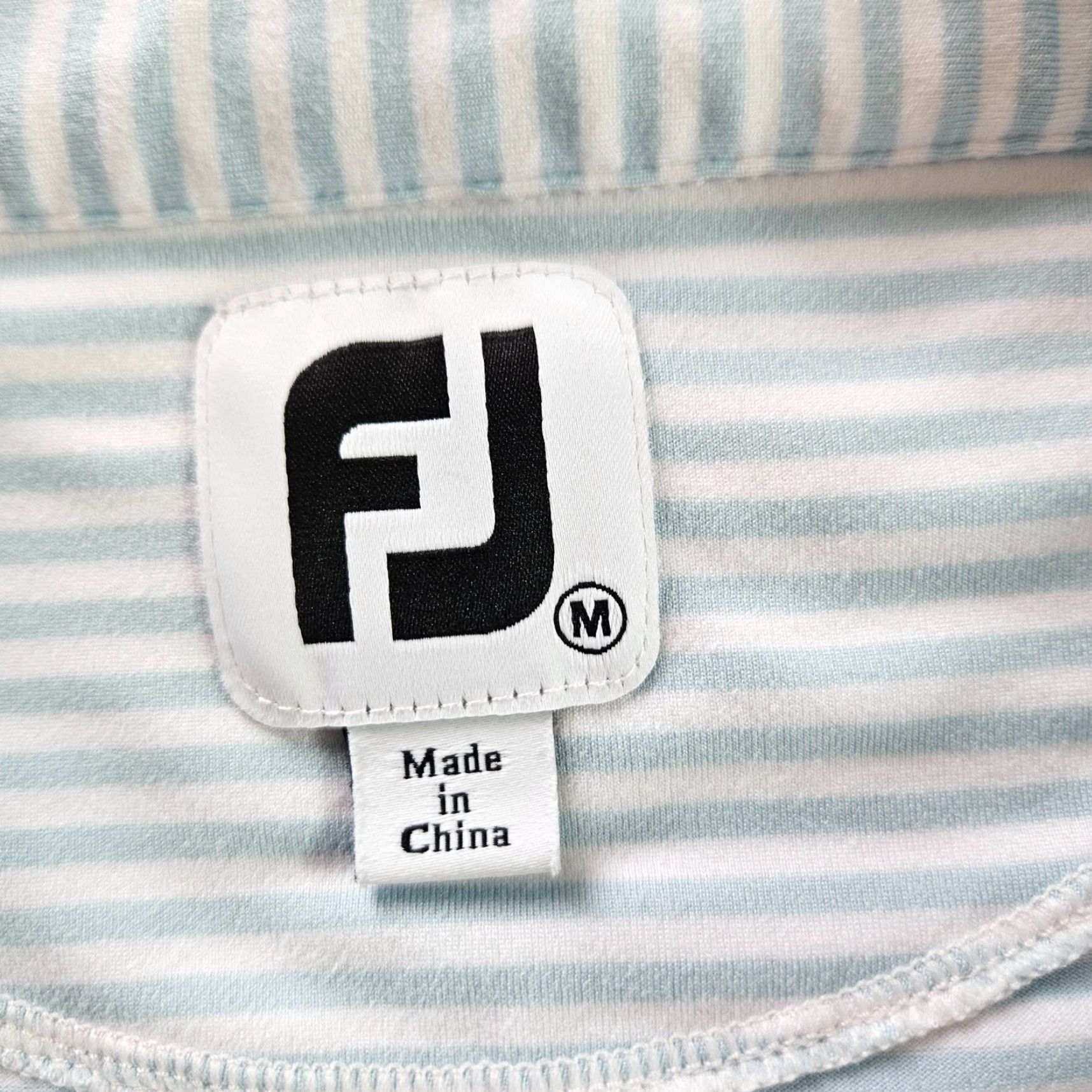 Footjoy Footjoy Womens 1/4 Zip Pullover Sz Medium Blue White Striped Long Sleeve Shirt Size M / US 6-8 / IT 42-44 - 6 Thumbnail