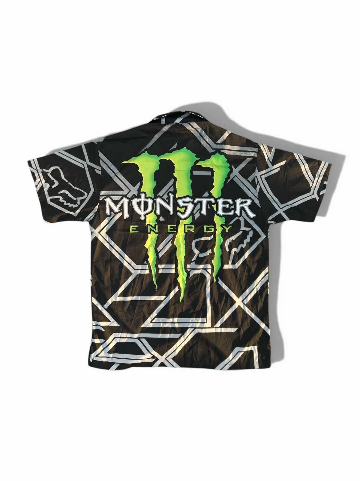 Japanese Brand Rare Monster Energy All-Over Print Cyber Y2K Racing Shirt Size US M / EU 48-50 / 2 - 4 Thumbnail