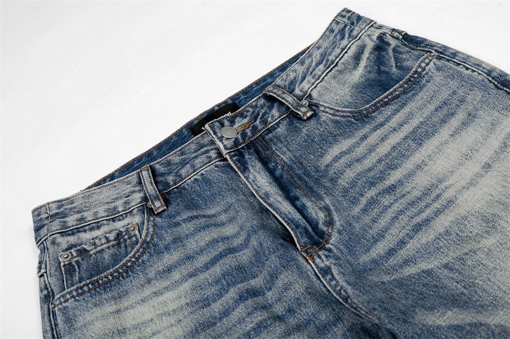 Jean American retro loose casual men's punk washed jeans Size US 32 / EU 48 - 3 Thumbnail