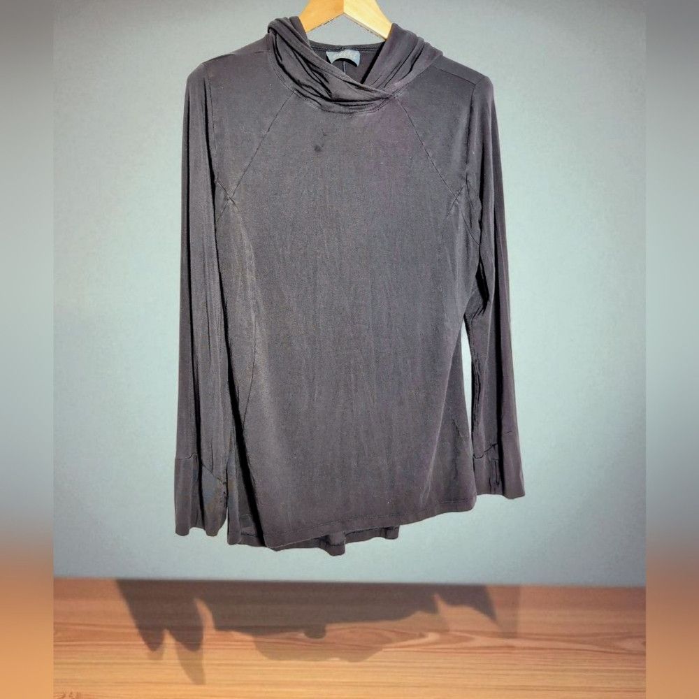 Other Buki Black Hooded XL Long Sleeve Cowl Neck Top Size XL / US 12-14 / IT 48-50 - 1 Thumbnail