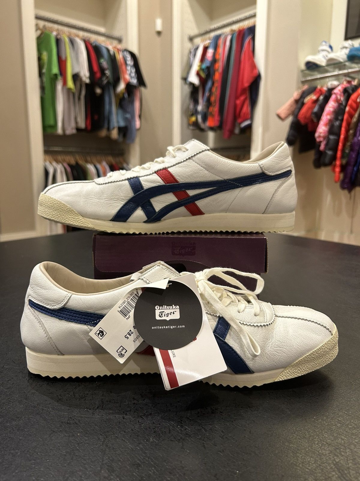 Asics Onitsuka Tiger Mexico Runspark ‘White Navy Red’ Size US 11 / EU 44 - 2 Thumbnail