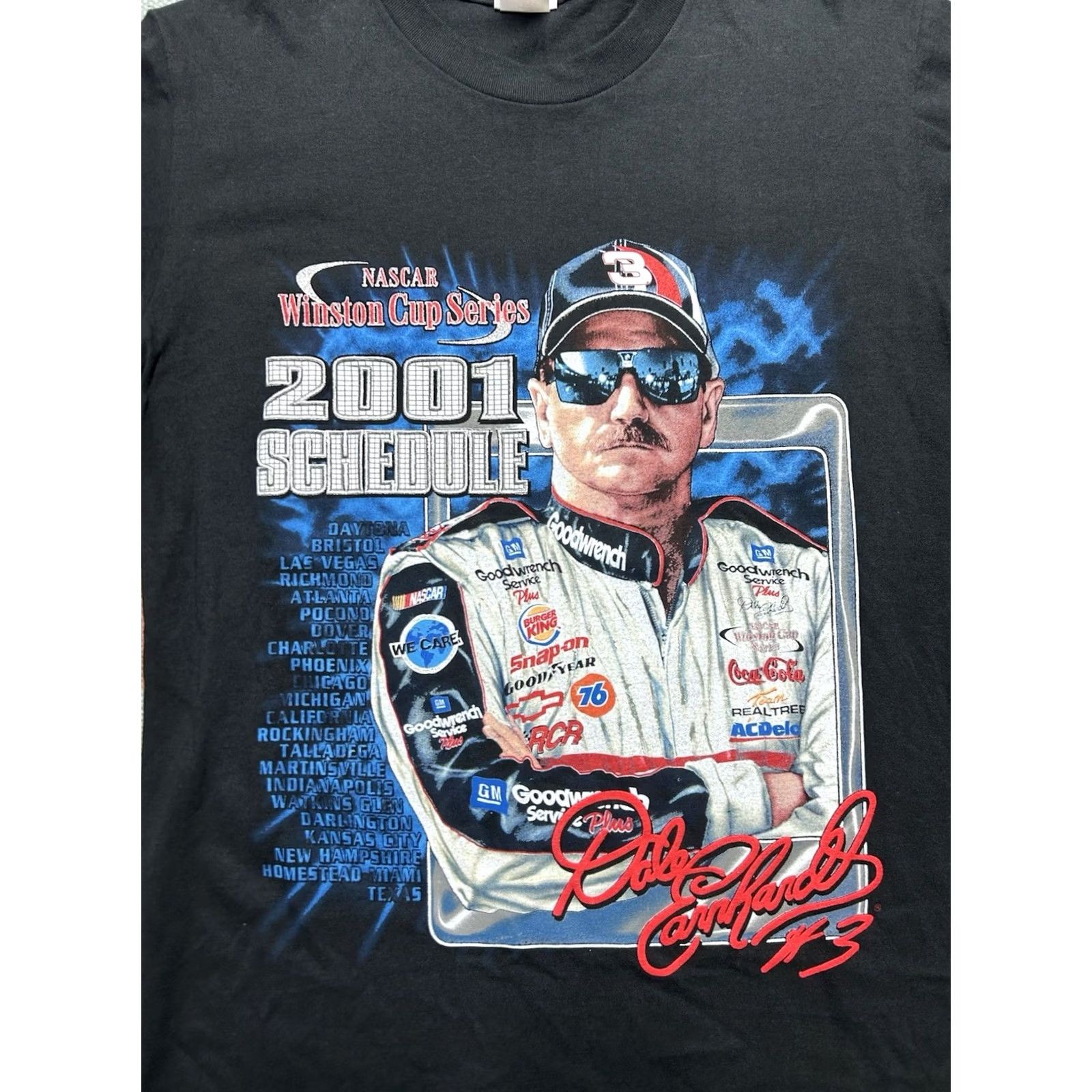 Vintage VINTAGE Dale Earnhardt Winston Cup NASCAR Racing T-Shirt Men Medium Black Graphic T-Shirt Size US M / EU 48-50 / 2 - 2 Thumbnail