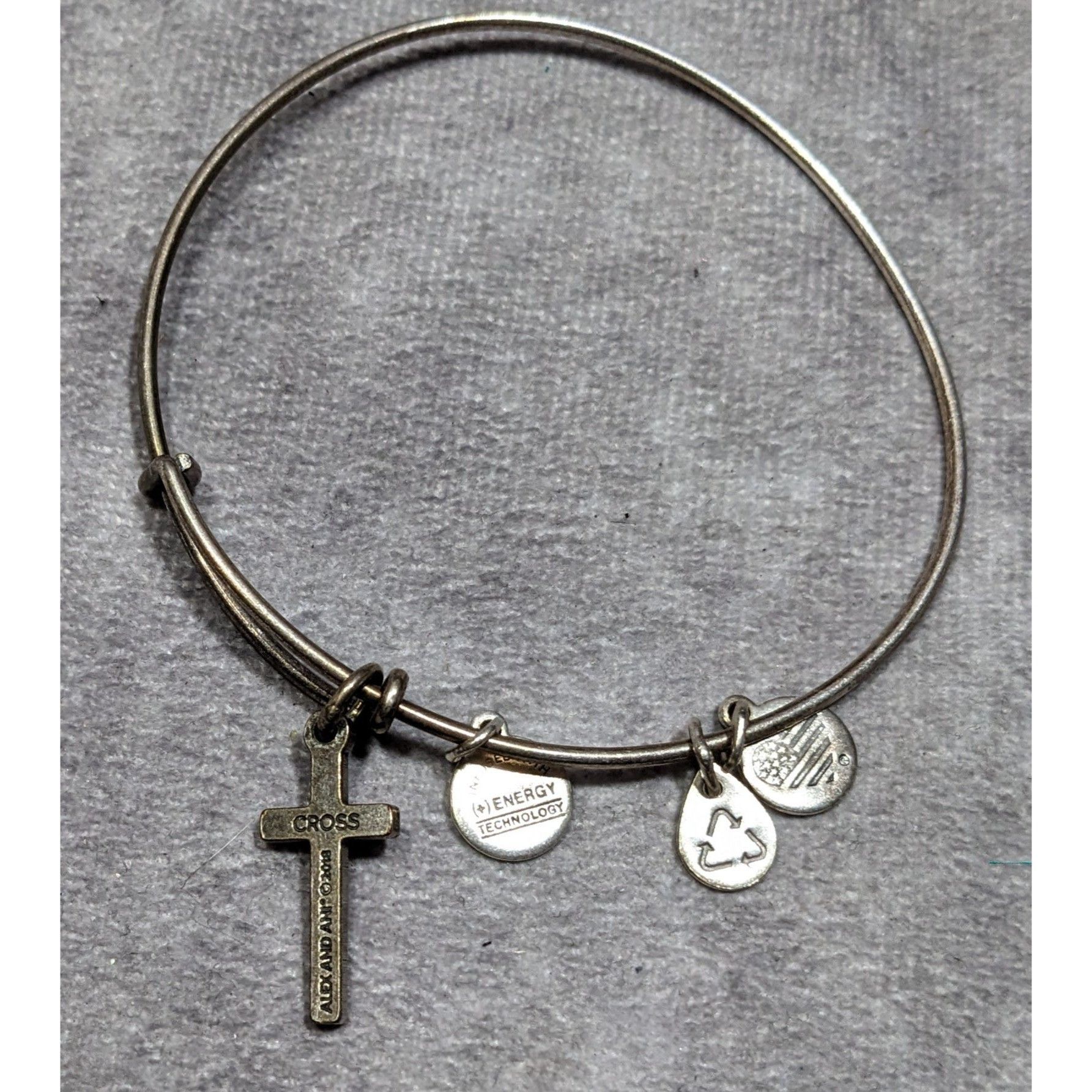 Other Alex & Ani Religious Silver Tone Bangle Bracelet With Cross Size ONE SIZE - 3 Thumbnail