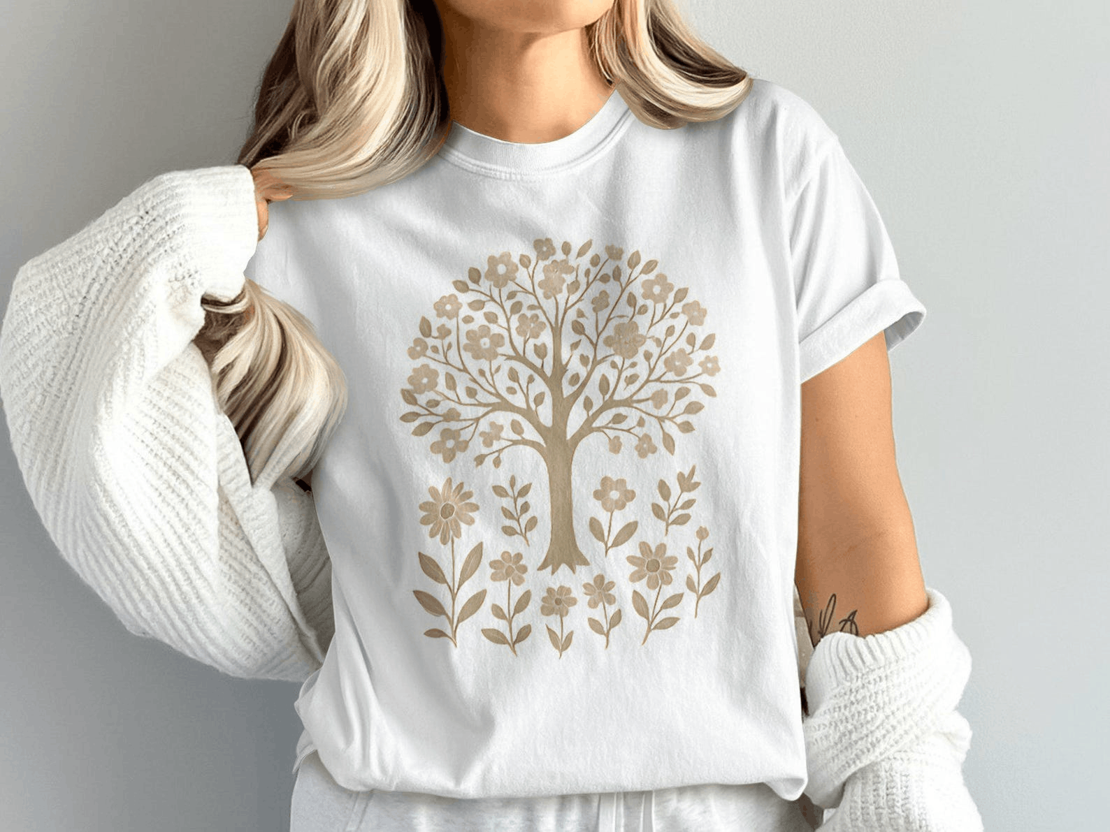 Other Botanical Tree T-Shirt – Earthy Nature Graphic Tee Size S / US 4 / IT 40 - 1 Thumbnail