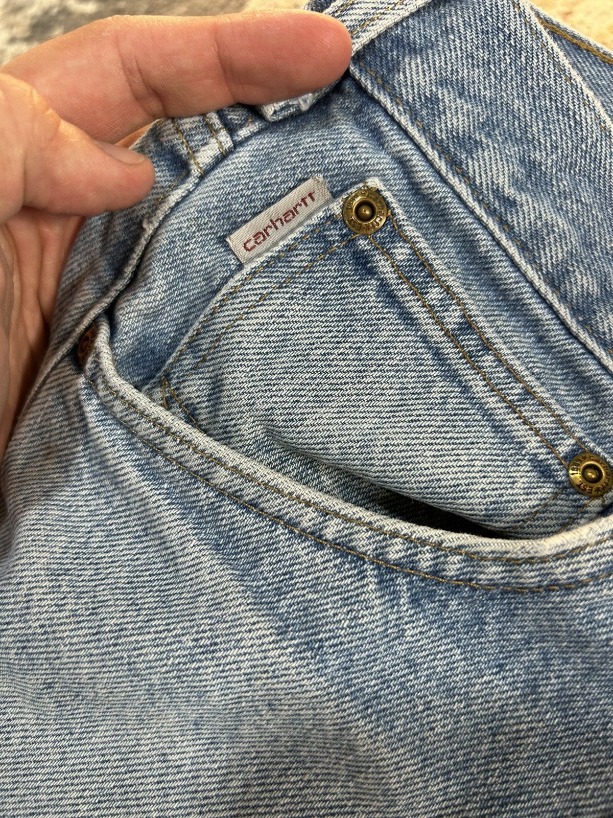 Carhartt Carhartt Light Wash Denim Jeans Size US 34 / EU 50 - 6 Thumbnail