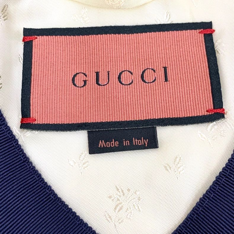 Gucci Gucci Beige stud beaded lion sequin decoration cotton singl Size S / US 4 / IT 40 - 6 Thumbnail