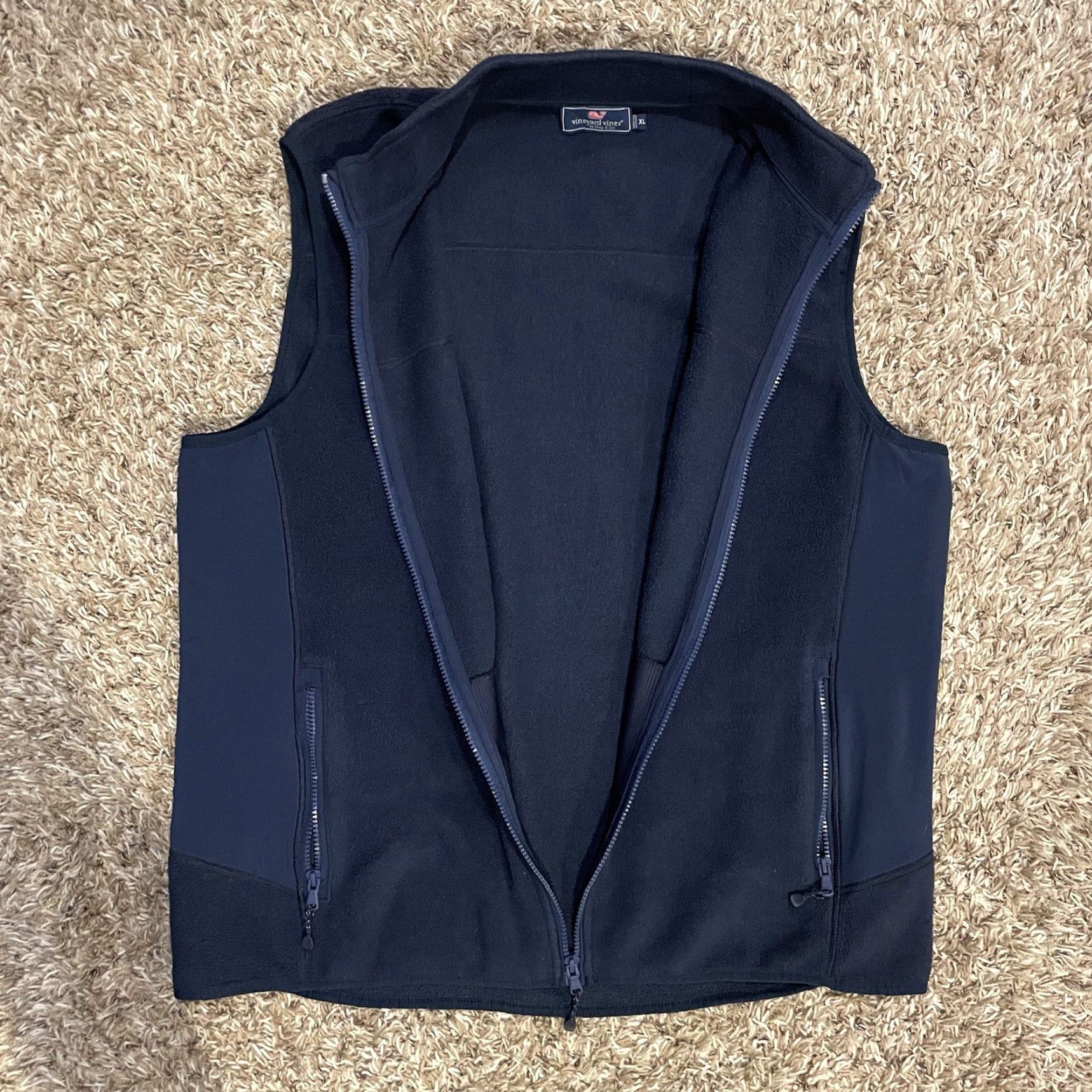 Vineyard Vines Vineyard Vines by Shep & Ian Fleece Vest Unisex XL Blue Full Zip Vest Pockets Logo Whale Size US XL / EU 56 / 4 - 5 Thumbnail