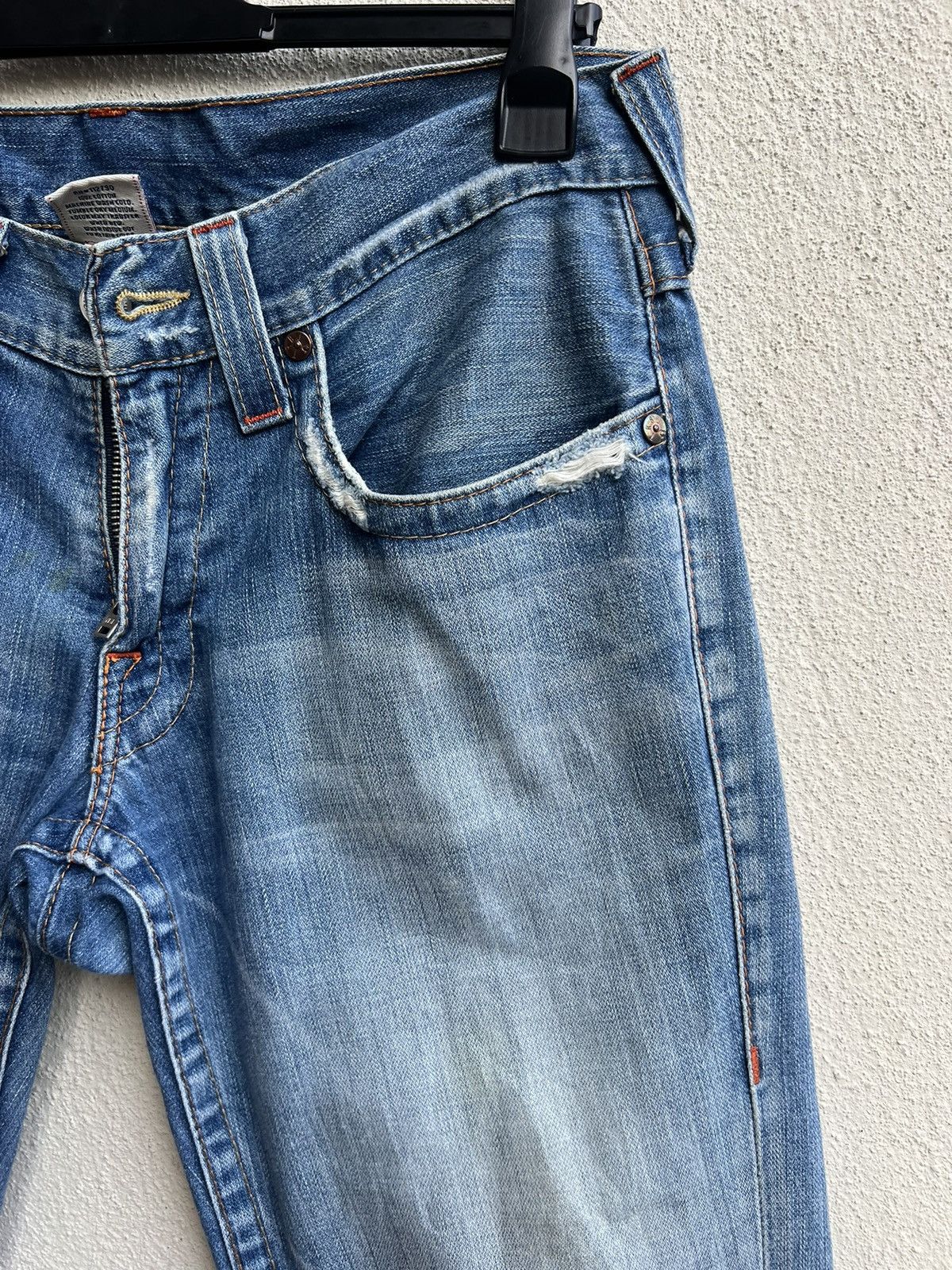 True Religion Vintage 00s TR Joey Distress Fade Mud Denim Flare Jeans Size US 32 / EU 48 - 11 Thumbnail