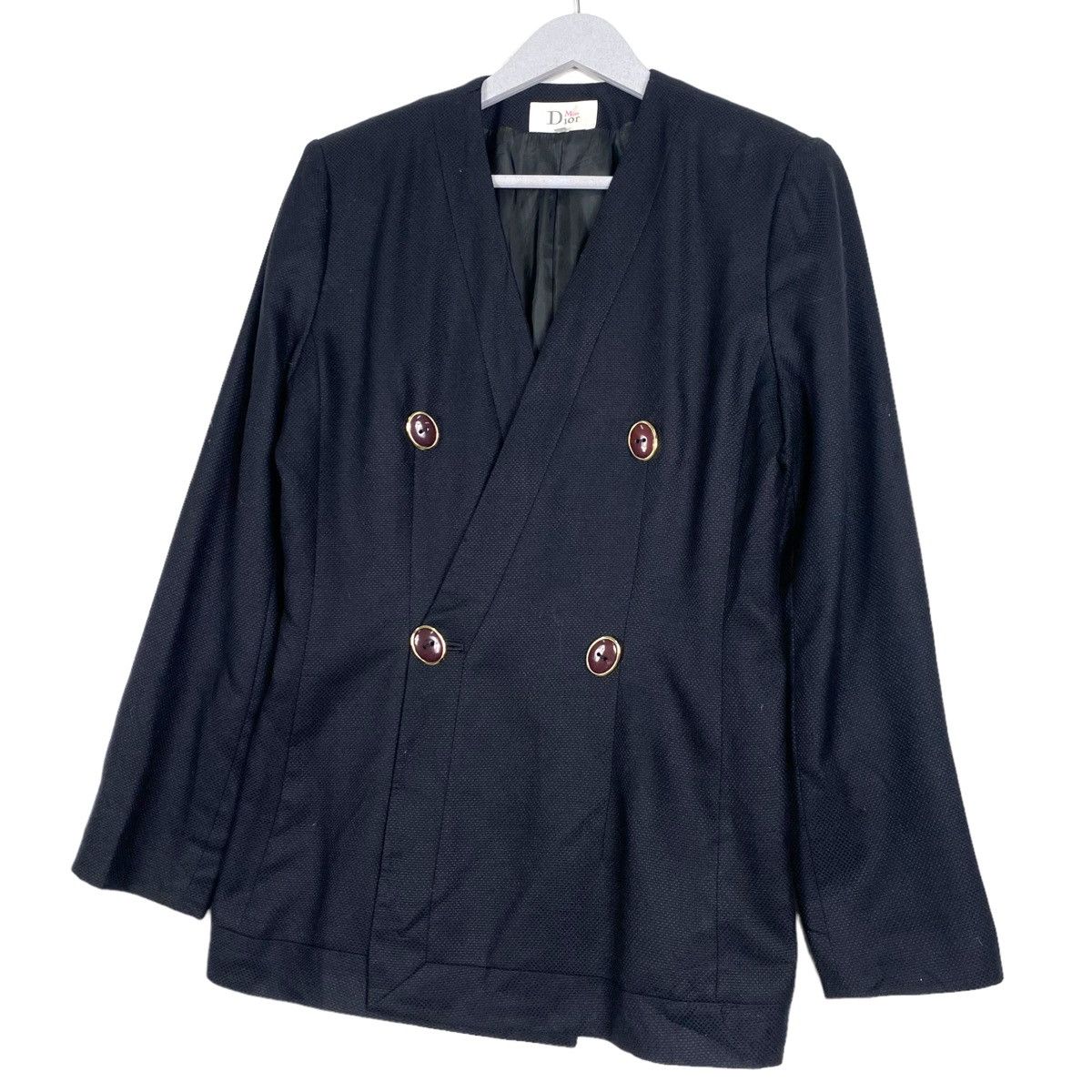 Dior × Vintage 💥VINTAGE MISS DIOR LINEN BUTTON JACKET Size M / US 6-8 / IT 42-44 - 2 Thumbnail