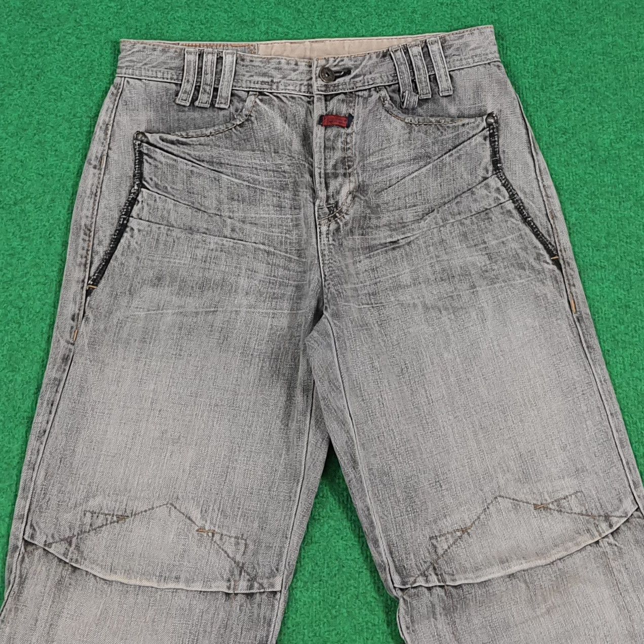 Marithe + Francois Girbaud Vintage Marithe Francois Girbuid Grey Baggy Jeans C280N19 Size US 29 - 2 Thumbnail