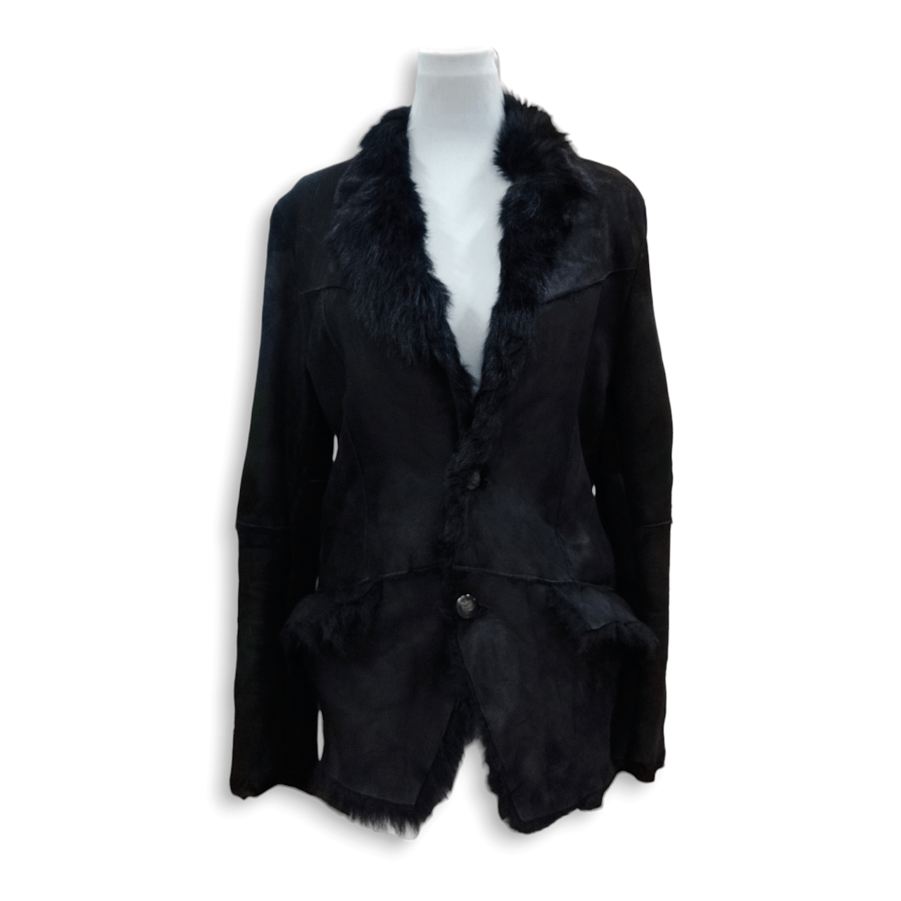 5351 POUR LES HOMMES 5351 POUR LES HOMMES Elegant Shearling Sheepskin Fur Coat Size L / US 10 / IT 46 - 1 Thumbnail