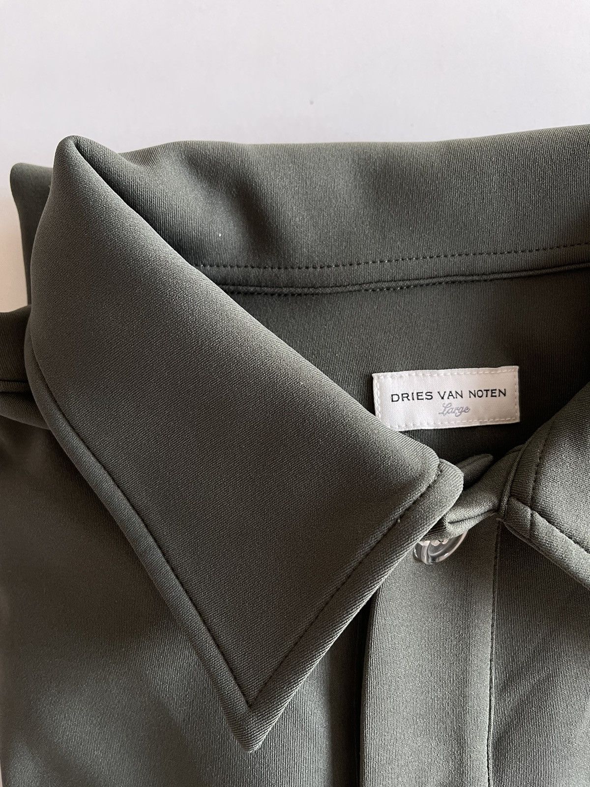 Dries Van Noten Dries Van Noten khaki jersey polo Size US L / EU 52-54 / 3 - 4 Thumbnail