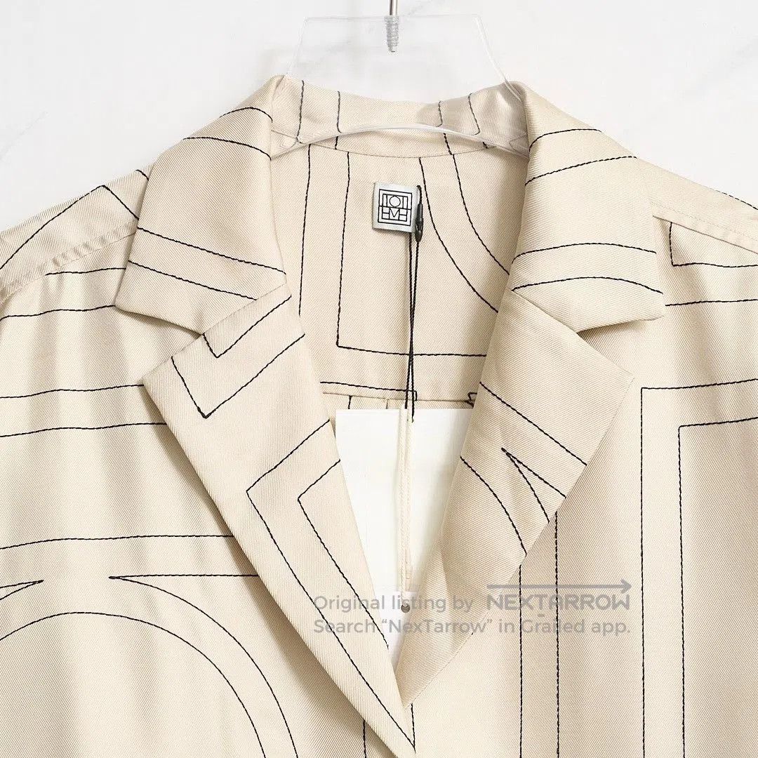 Toteme Toteme Women's Geometric Silk Blouse. Size M / US 6-8 / IT 42-44 - 5 Thumbnail