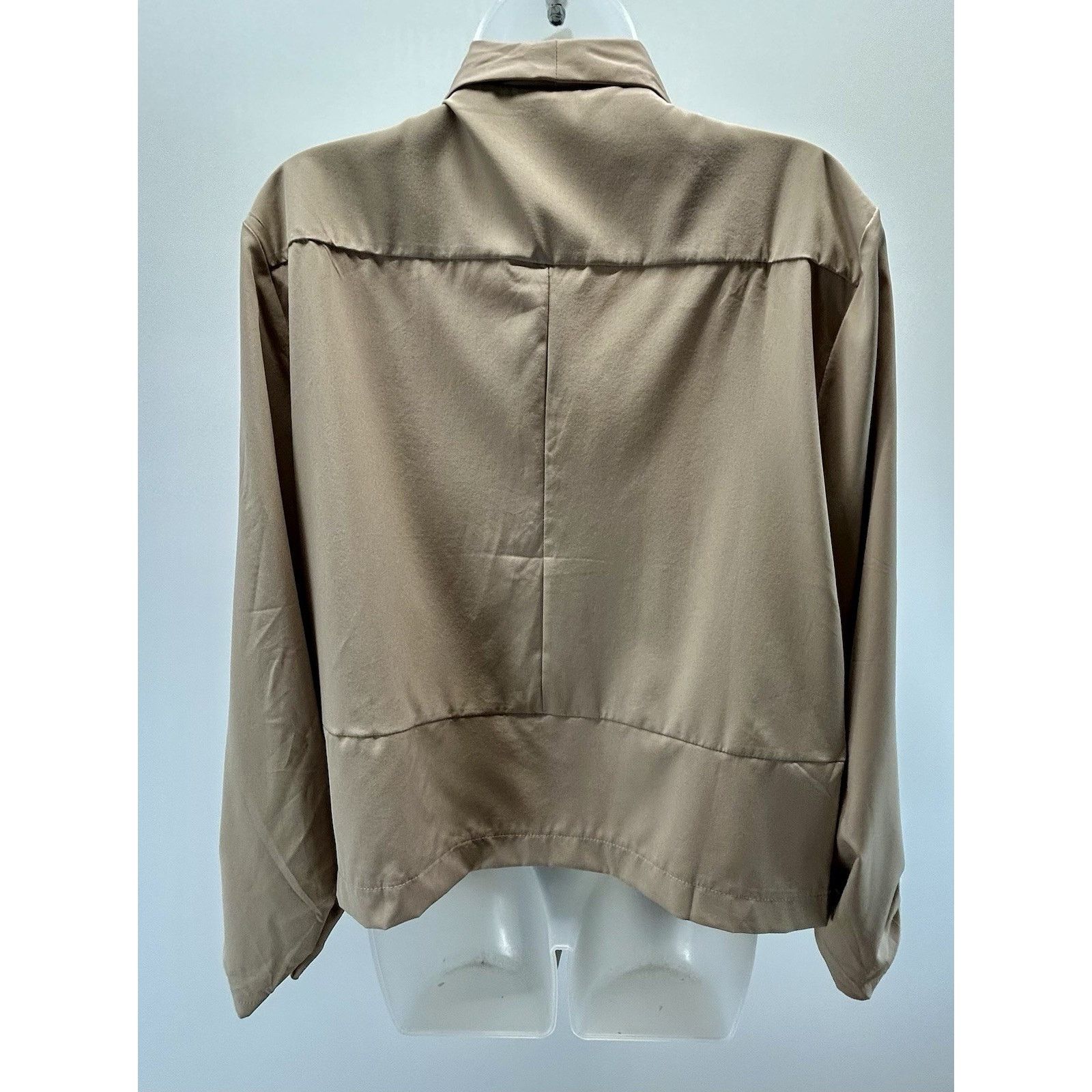 Other Zenobia Tan Blazer Jacket Womens Size2XL Open Front Ruched Size XXL / US 16-18 / IT 52-54 - 5 Thumbnail