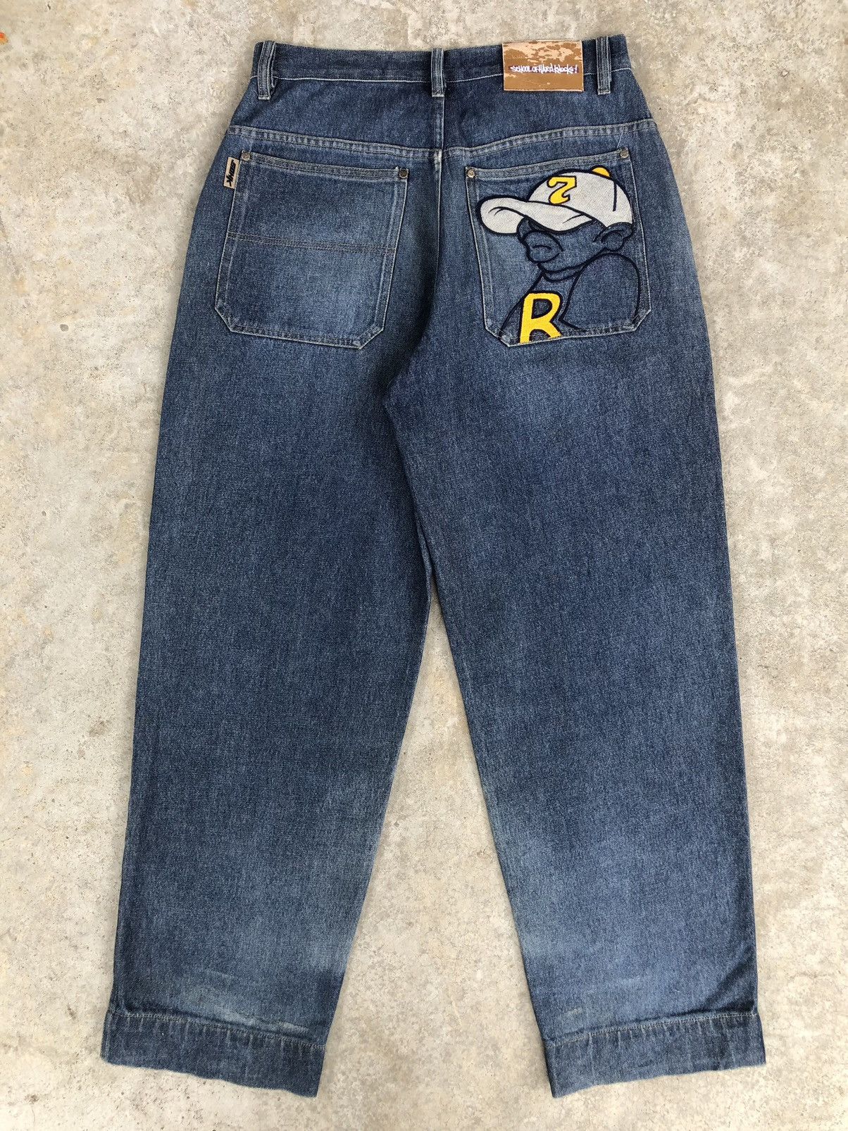 Vintage Sohk Embroidered Jeans Baggy Jeans Hip Hop Distressed Jeans Size US 34 / EU 50 - 1 Thumbnail