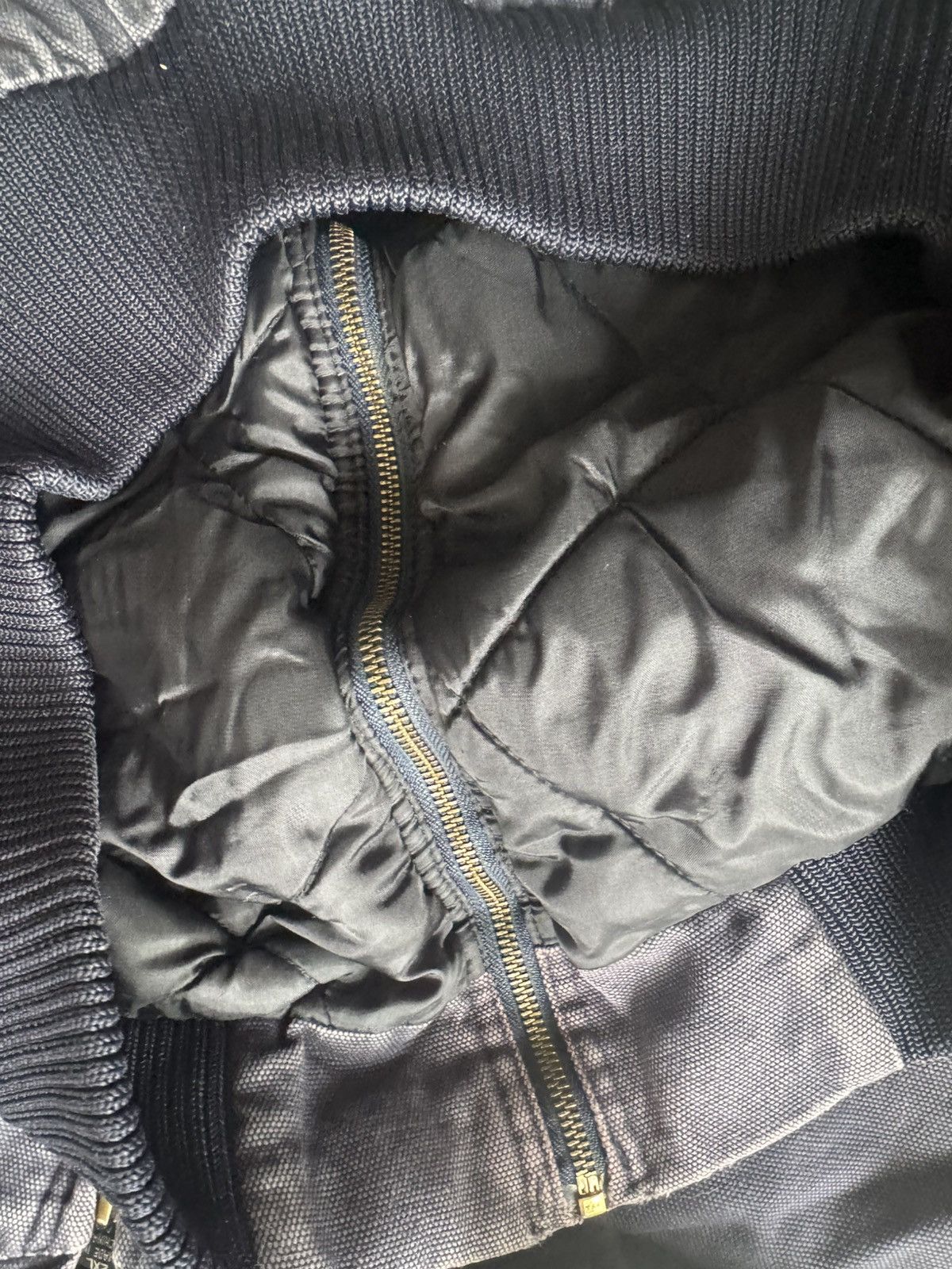 Vintage Navy Quilted Work Jacket Size US XXL / EU 58 / 5 - 4 Thumbnail