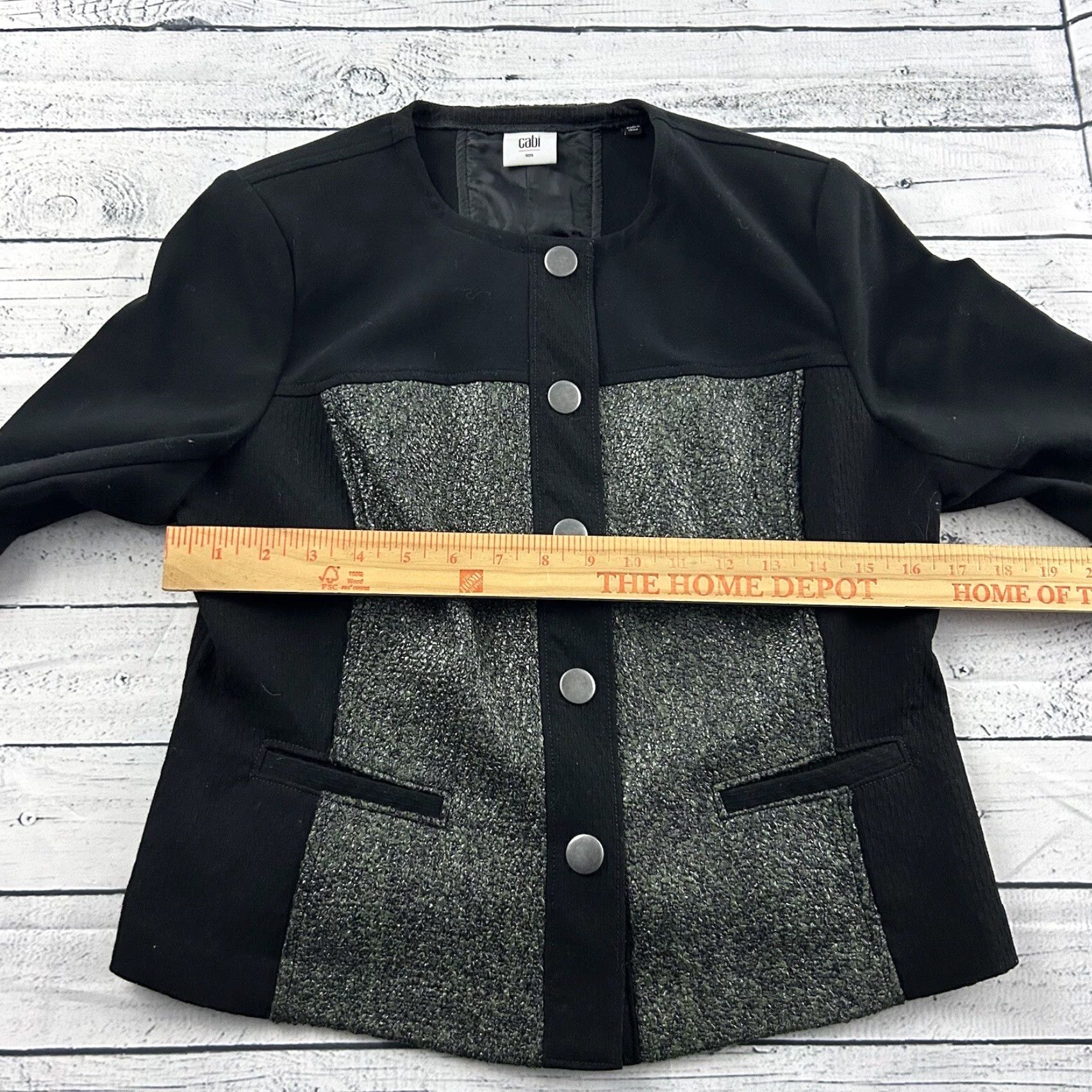 Vintage CAbi Blazer Jacket Women's Small Black Snap Front Button Details Shirt? Size S / US 4 / IT 40 - 4 Thumbnail
