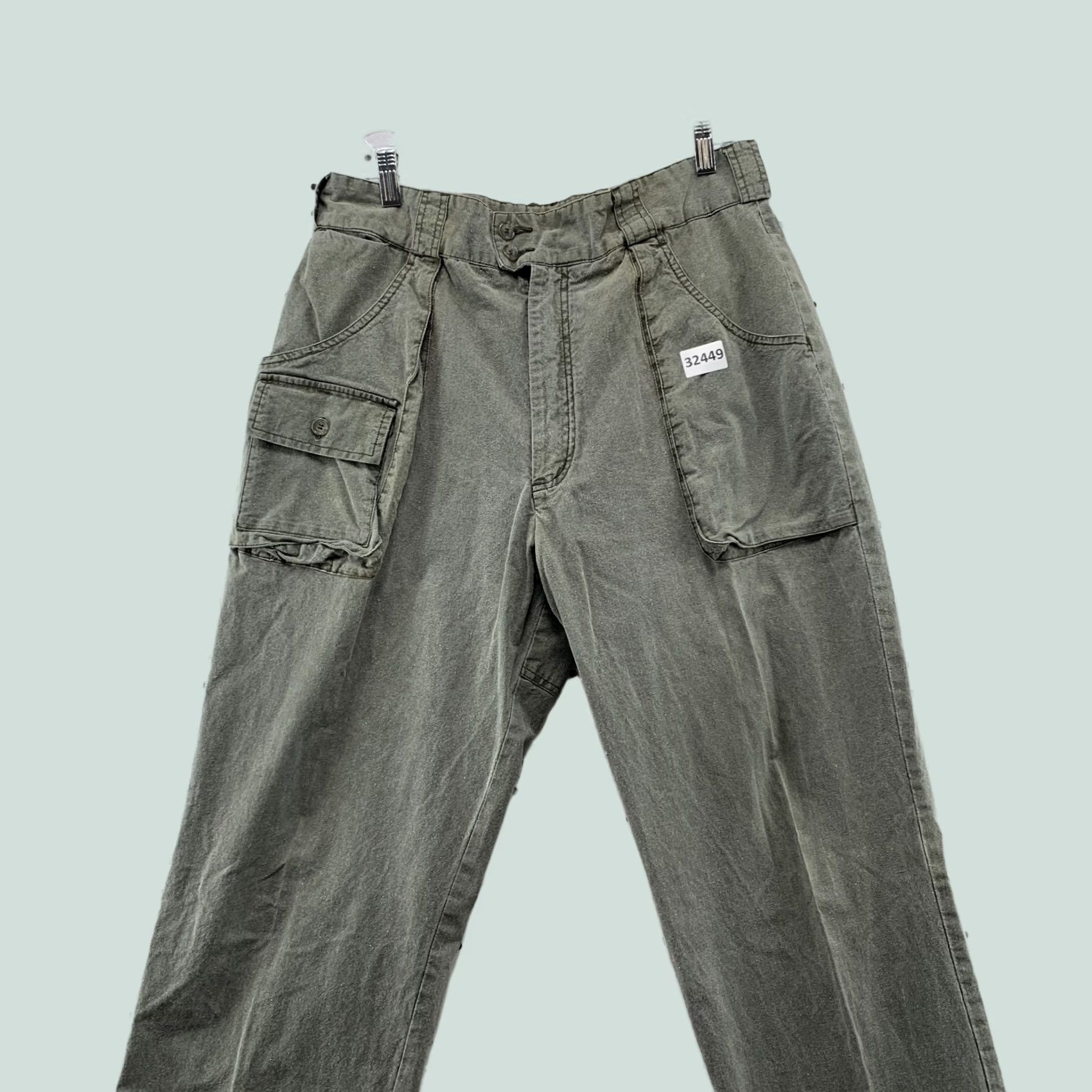 Vintage Vintage Cabela’s Pants Mens Canvas 35x33 Olive Green Outdoor Cargo Flat Front 33 Inseam Mens Size US 35 - 1 Thumbnail