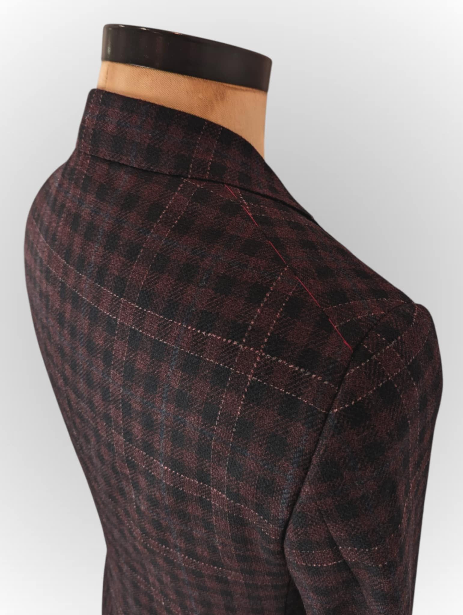 Isaia Isaia Napoli cashmere wool blazer burgundy 48 Size 48R - 3 Thumbnail