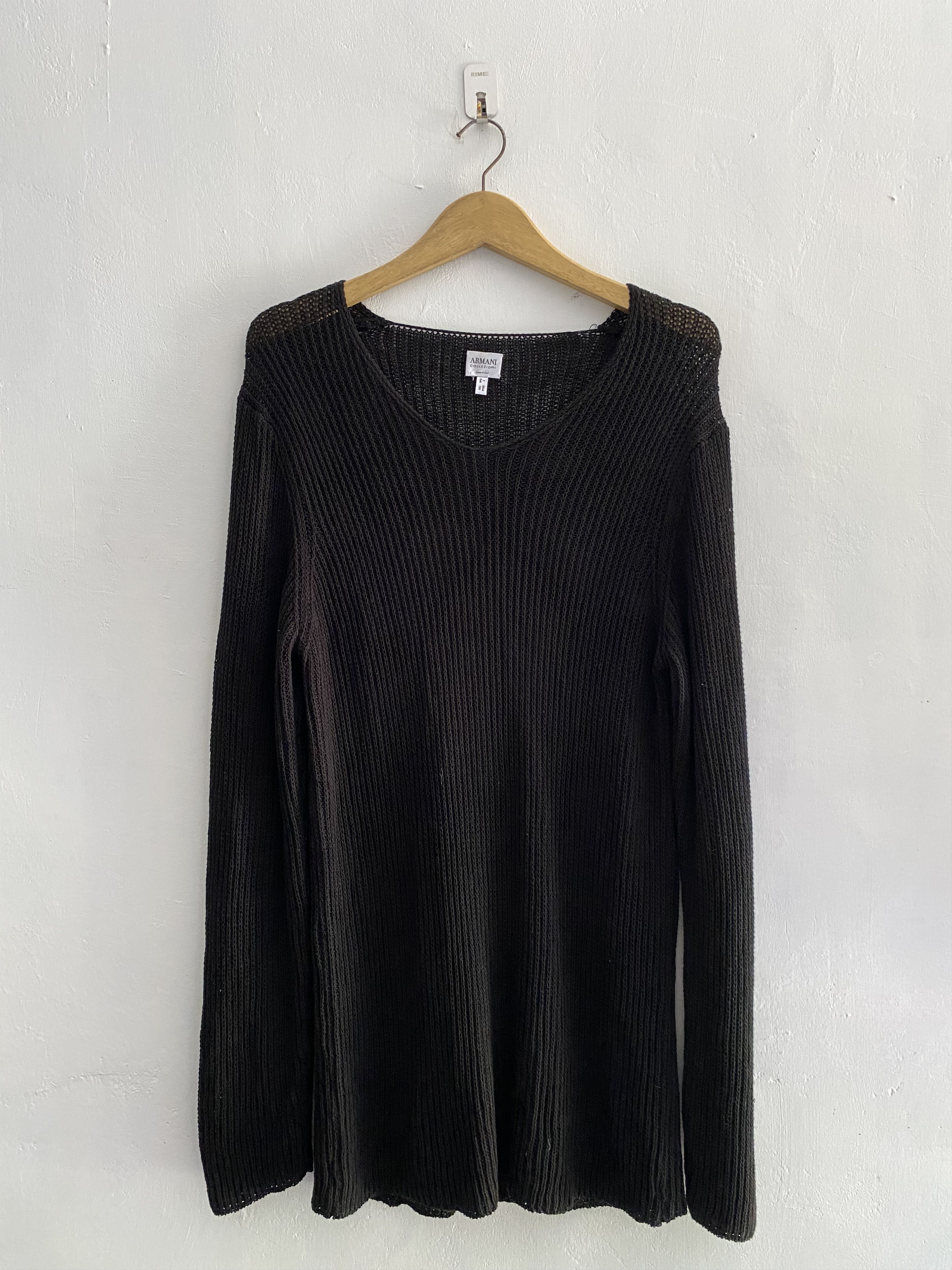If Six Was Nine × Japanese Brand × Le Grande Bleu (L.G.B.) Vintage armani collezioni fishnet Size US L / EU 52-54 / 3 - 1 Thumbnail