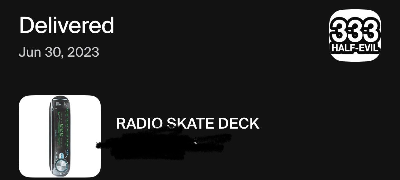 Half Evil Half Evil 📡Radio📡Skate Deck Size ONE SIZE - 6 Thumbnail