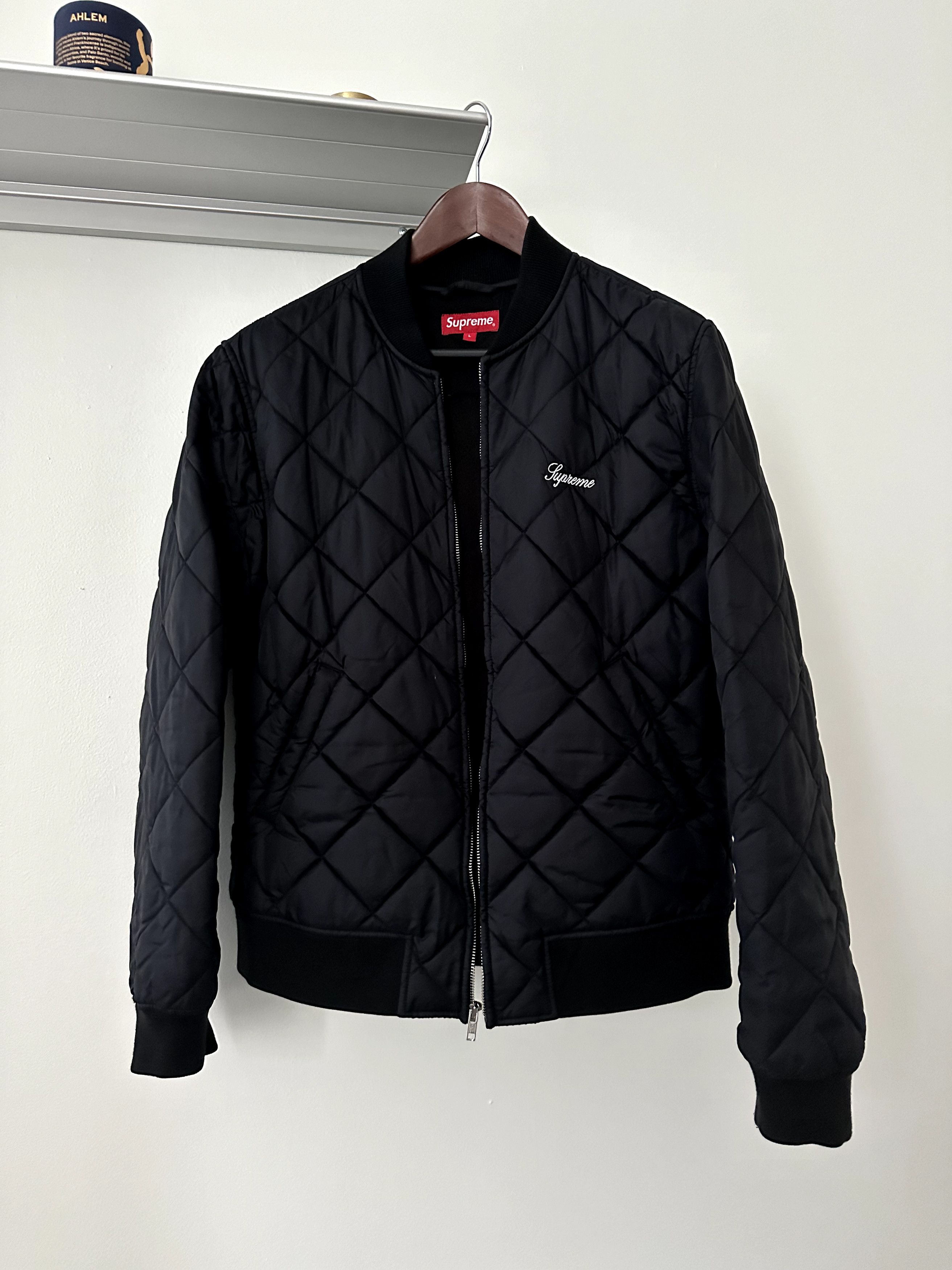 Supreme quilted bomber jacket online