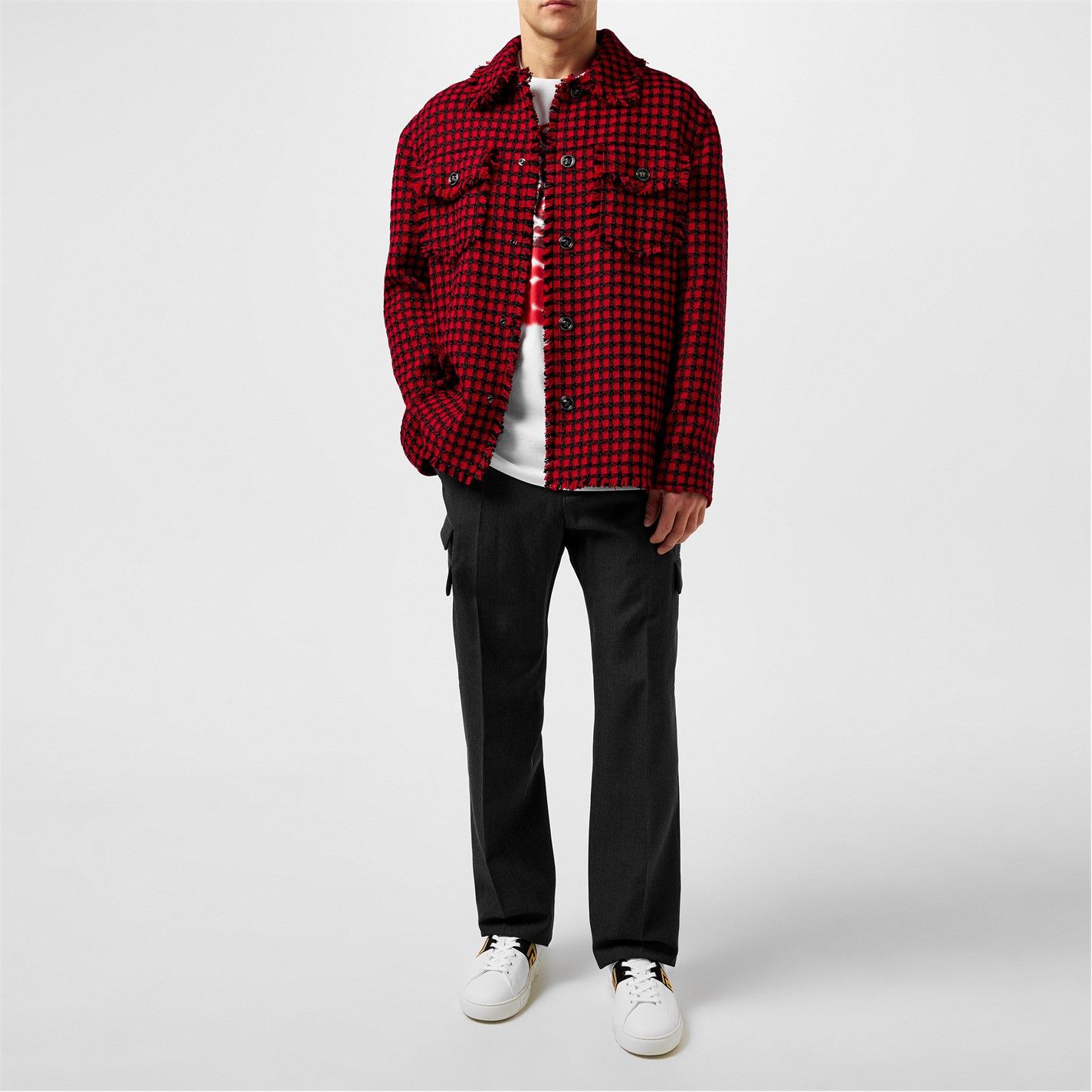 Versace o1g2r1mq0526 Medusa Tweed Overshirt in Multicolor Size US L / EU 52-54 / 3 - 6 Thumbnail