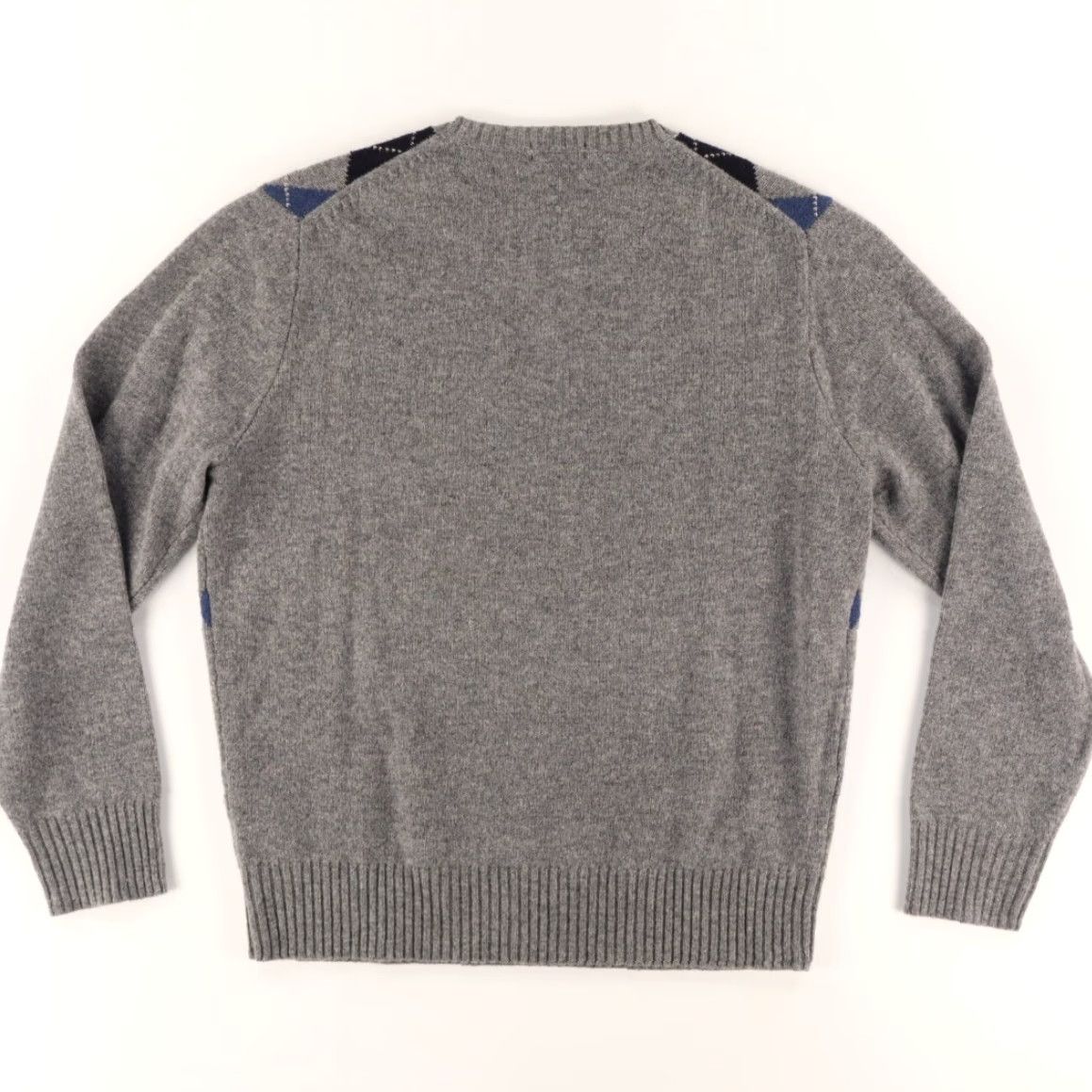 J.Crew J. Crew Lambswool Argyle Solid V-Neck Sweater Gray Men's L Shirt Size US L / EU 52-54 / 3 - 4 Thumbnail