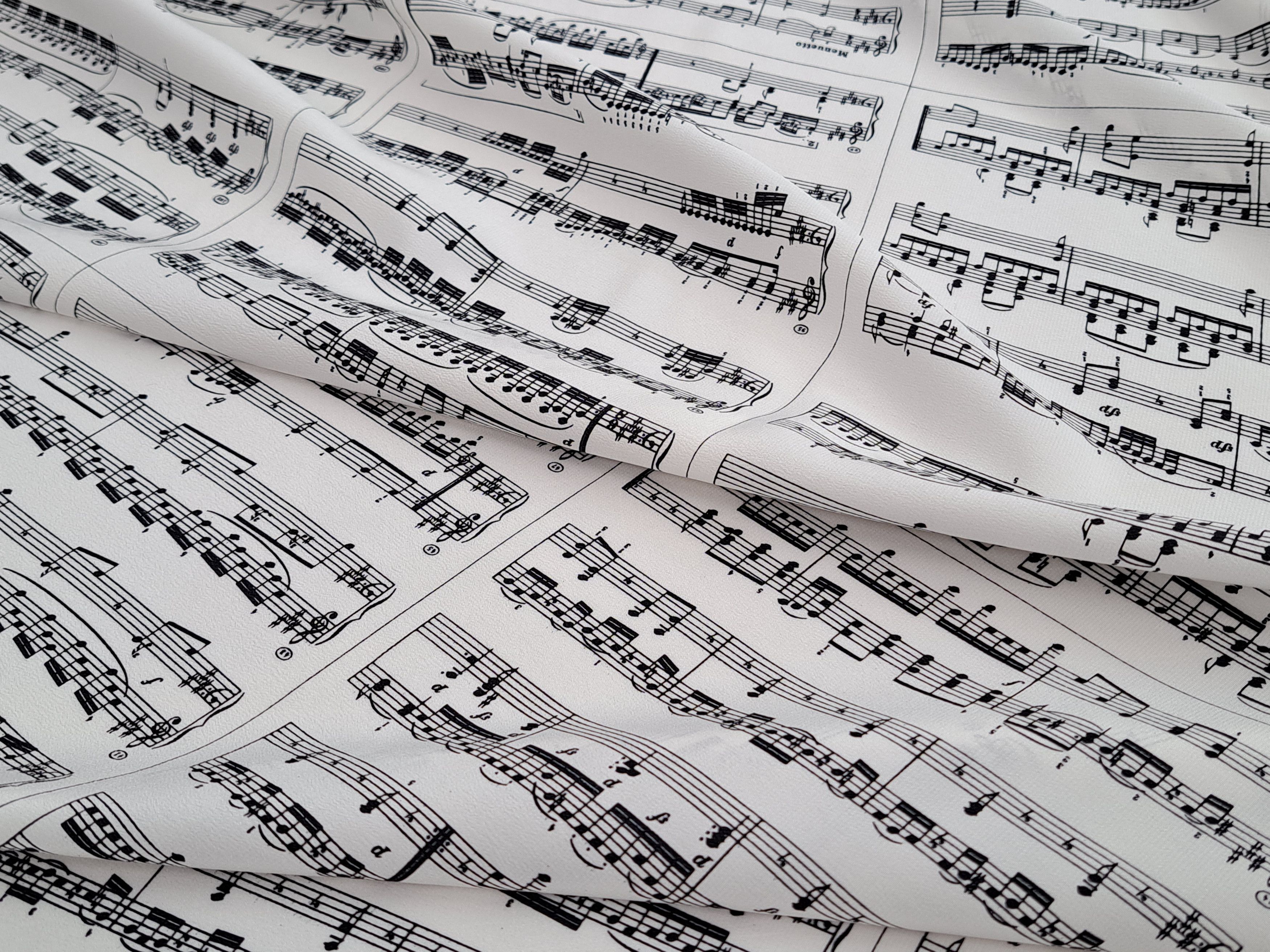 Vintage Vintage Rare Wolfgang Amadeus MOZART Sonate silk scarf. Size ONE SIZE - 5 Thumbnail