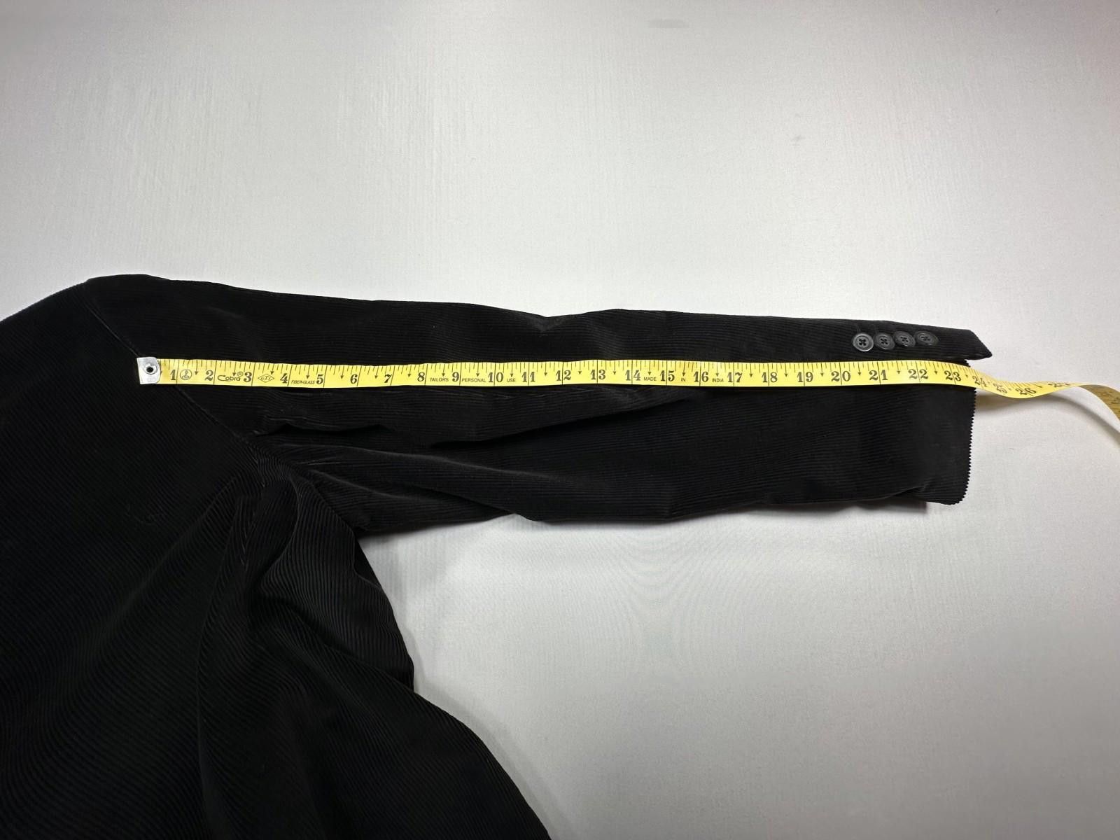 Adolfo Dominguez Adolfo Corduroy Two-Button Blazer Jacket Black Men's 46L Size 46L - 7 Thumbnail