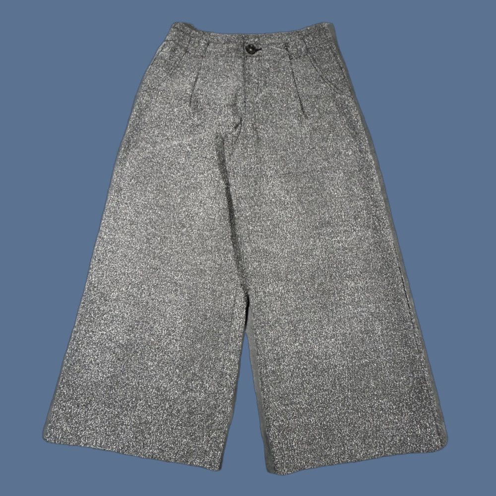 Free People Free People Pants Womens 10 Gray Herringbone Tweed Wide-Leg Dress Trousers with Pockets Size 32" / US 10 / IT 46 - 1 Thumbnail