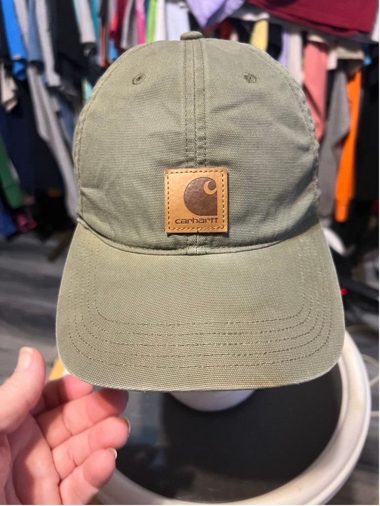 Carhartt Men's Carhartt One Size Olive Green Brown Logo Baseball Hat Size ONE SIZE - 1 Thumbnail
