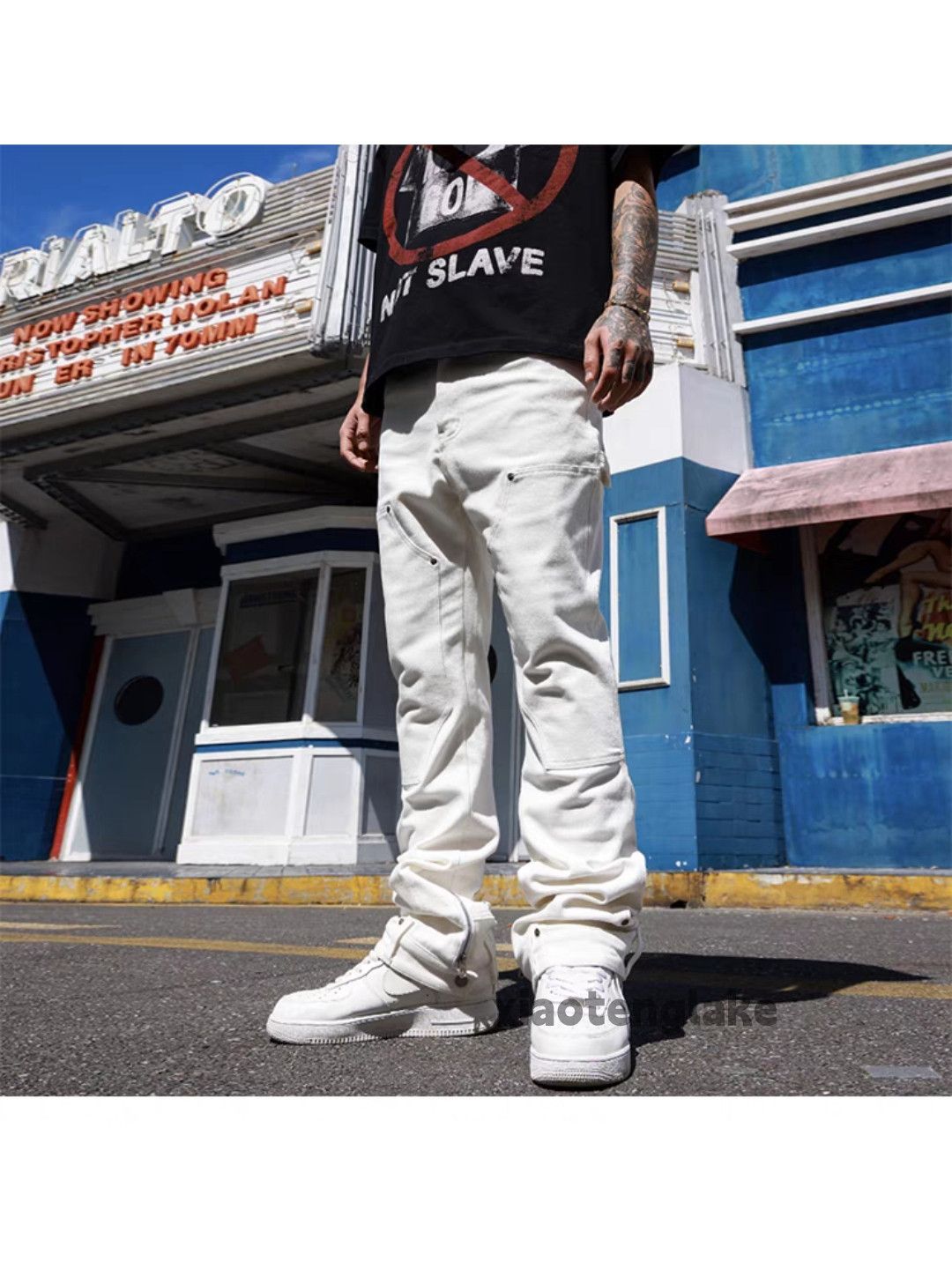 Designer × Japanese Brand × Vintage zipper utility punk grunge bootcut flared hiphop pants Size US 34 / EU 50 - 1 Thumbnail