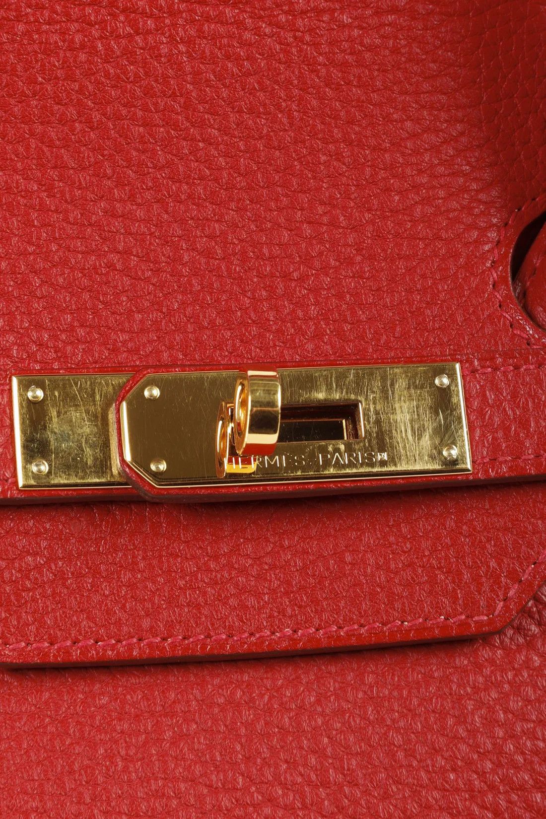 Hermes Hermès Birkin 35 Rouge Casaque Clemence GHW Size ONE SIZE - 12 Thumbnail
