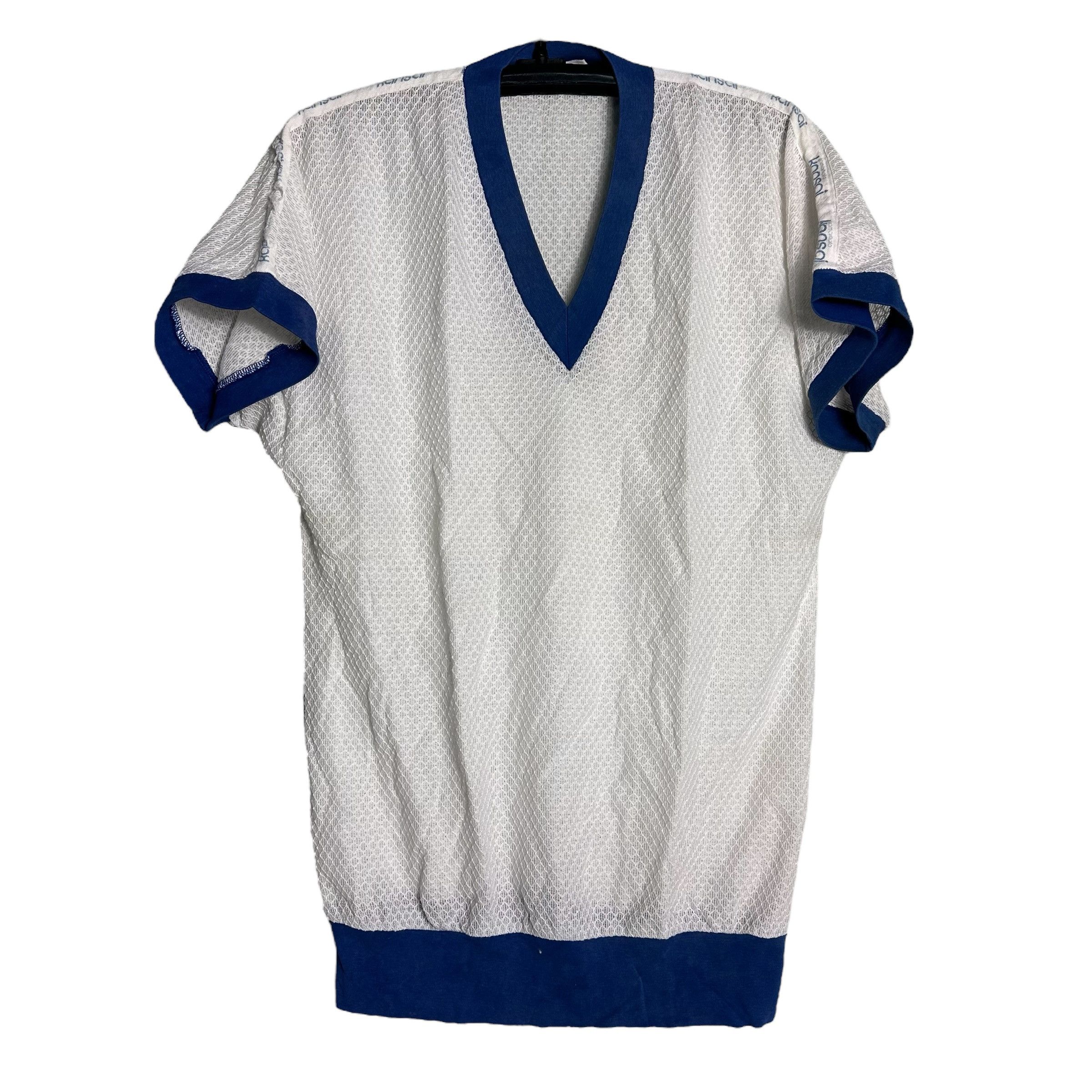 Kansai Yamamoto 🔥RARE🔥Vtg Kansai Yamamoto EYE Sleeve Tape Mesh Shirt Size US L / EU 52-54 / 3 - 1 Thumbnail