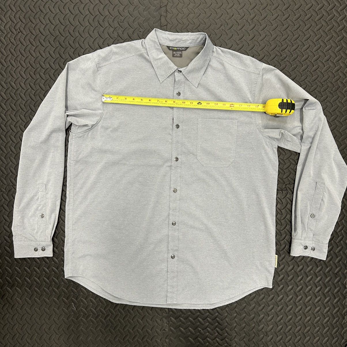 ExOfficio Exofficio Shirt Mens 2XL XXL Gray Button Up Outdoor Hiking Size US XXL / EU 58 / 5 - 8 Thumbnail